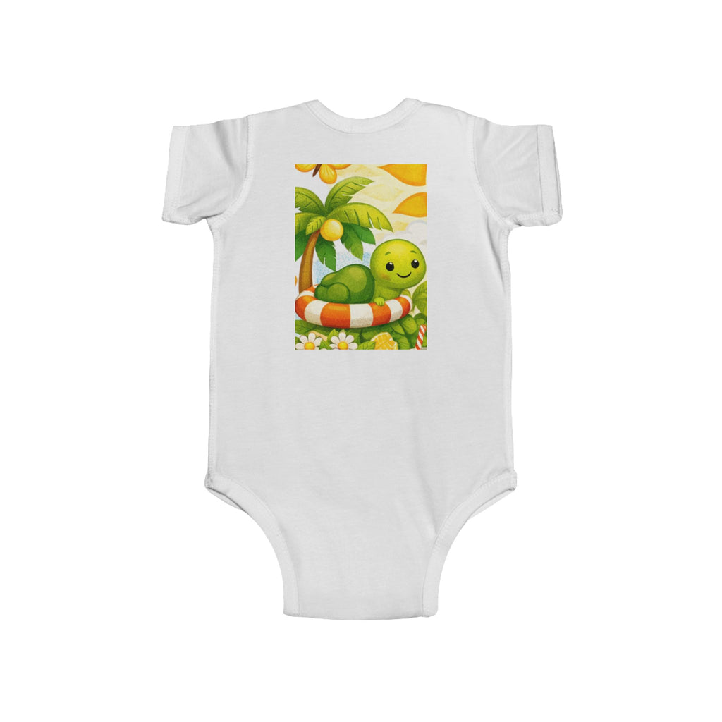 Infant Bodysuit - "Sweet Summer" Sun & Turtle Cute Beach Graphic