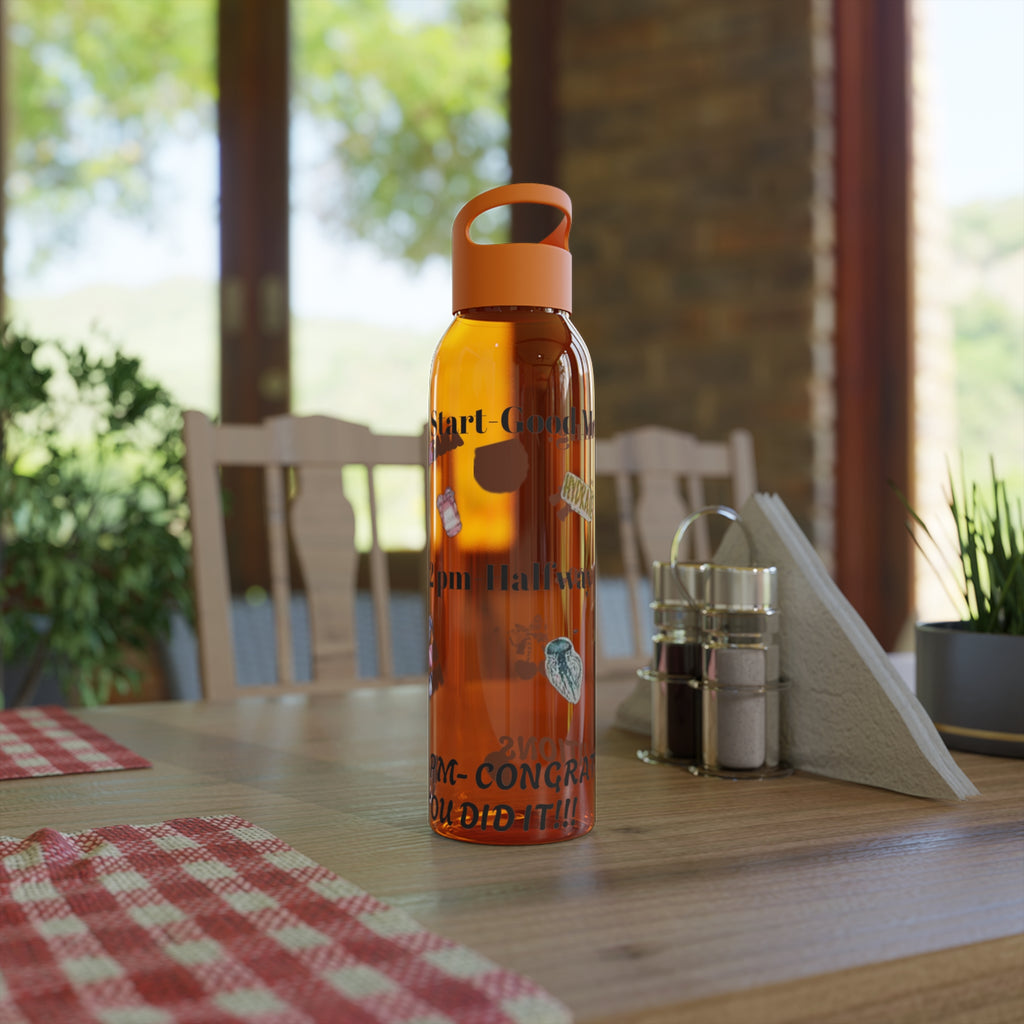 Motivational Sky Water Bottle — 'You Can Do This' Progress Time-Marker Bottle 21.9 oz
