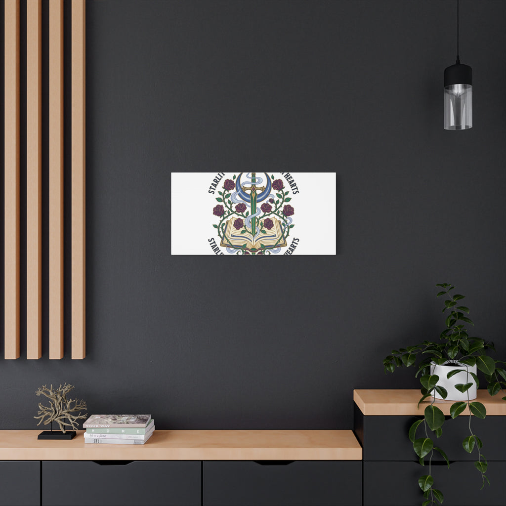 Starlit Swords & Slow‑Burn Hearts Canvas | Romantasy, Book Lover Art