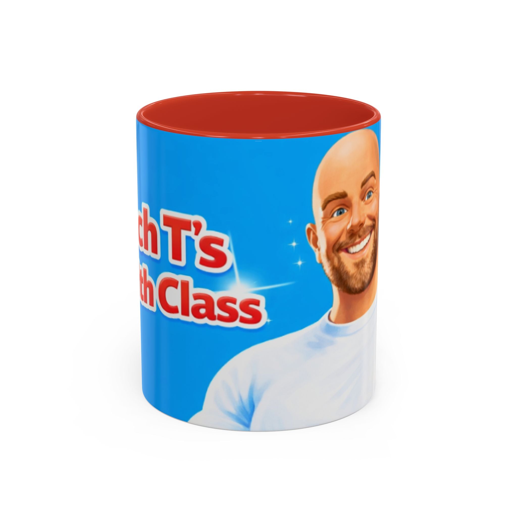 Funny 'Coach T's Top Class' Accent Coffee Mug – Motivational Gift for Coaches & Fans