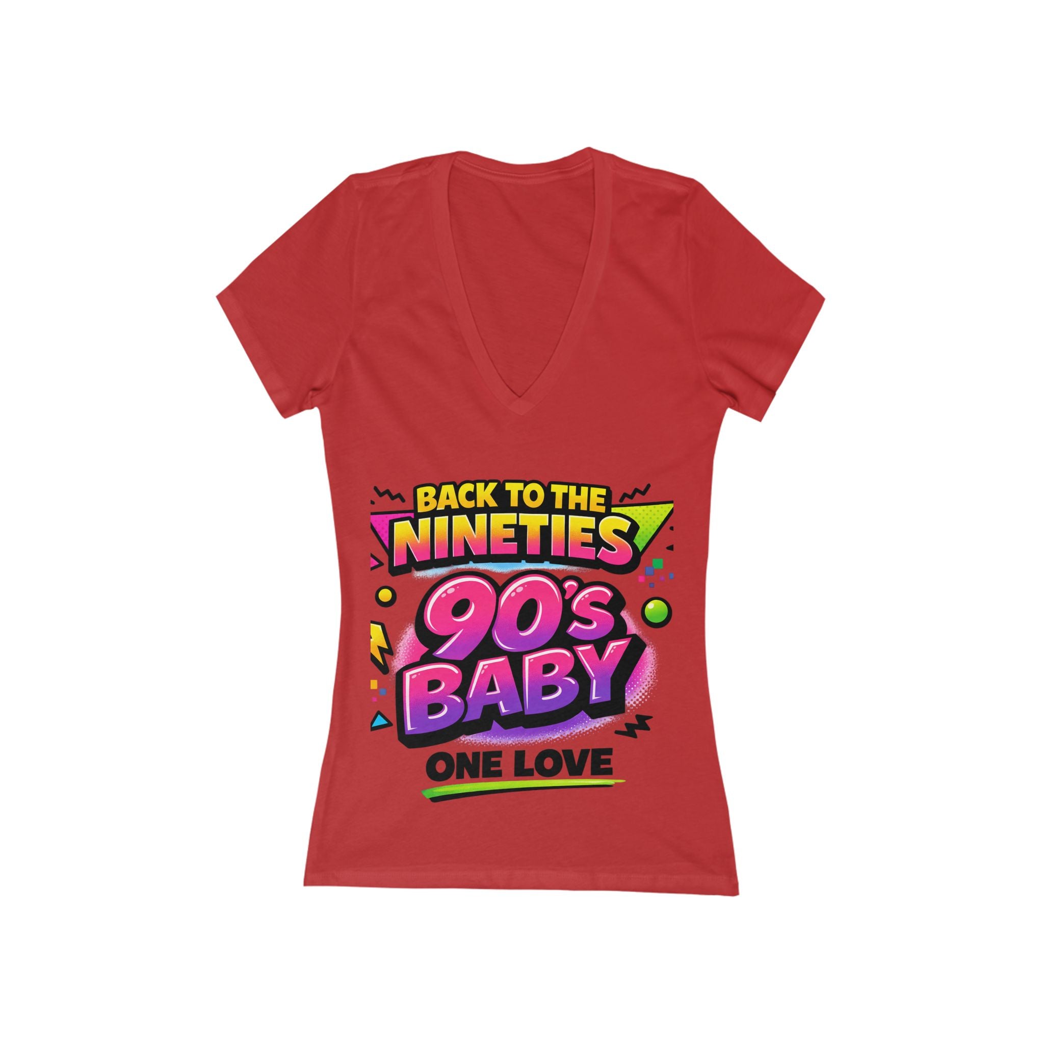 90s Baby V-Neck Tee — Back to the Nineties Graphic Women's Shirt