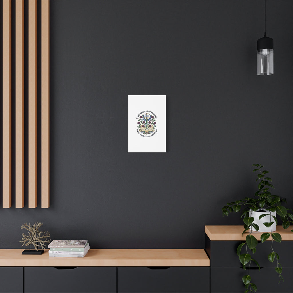 Starlit Swords & Slow‑Burn Hearts Canvas | Romantasy, Book Lover Art