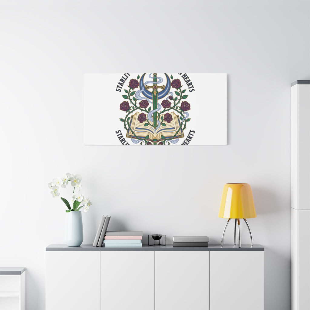 Starlit Swords & Slow‑Burn Hearts Canvas | Romantasy, Book Lover Art