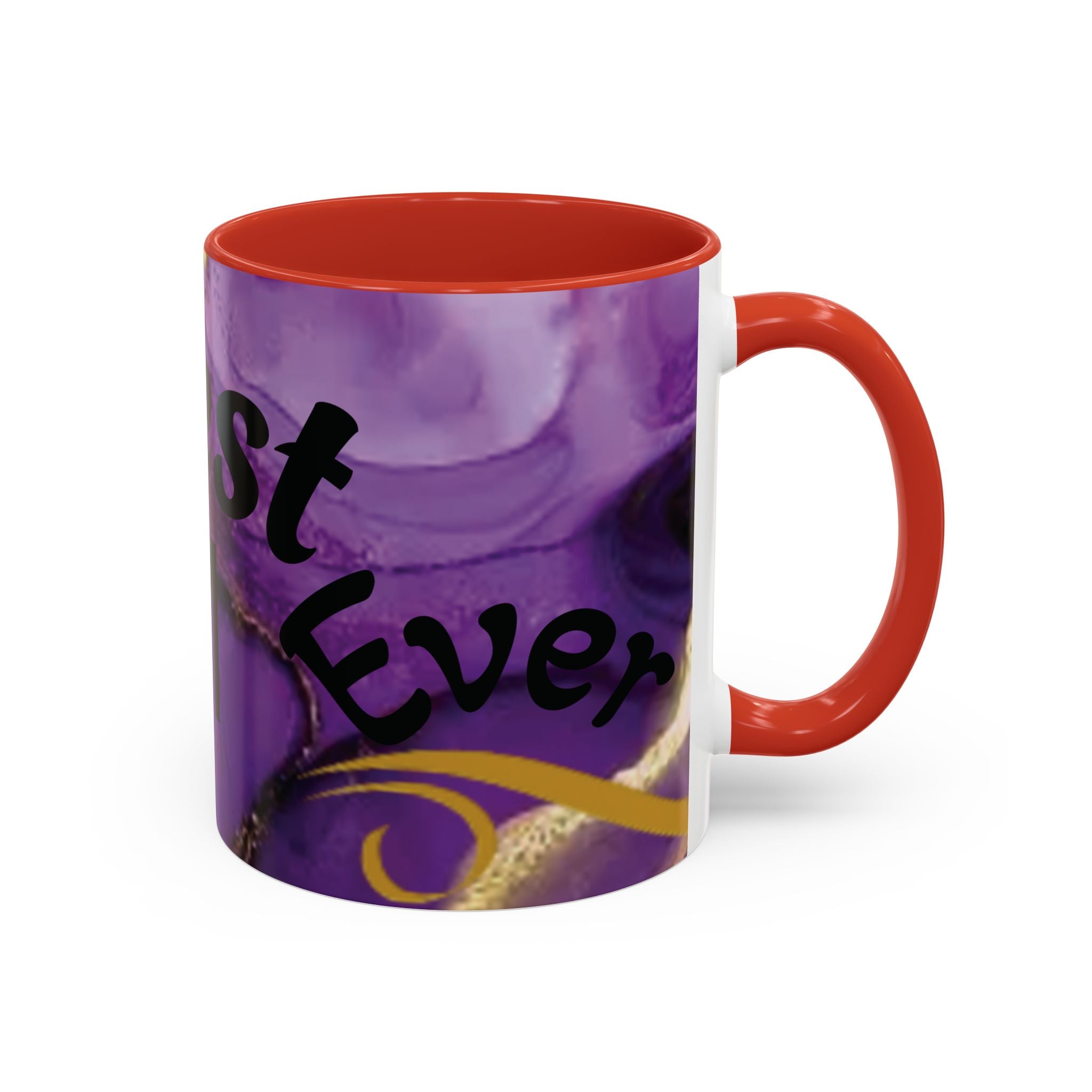 Best Mom Ever Accent Coffee Mug — Purple Floral Mother’s Day Gift (11/15oz)