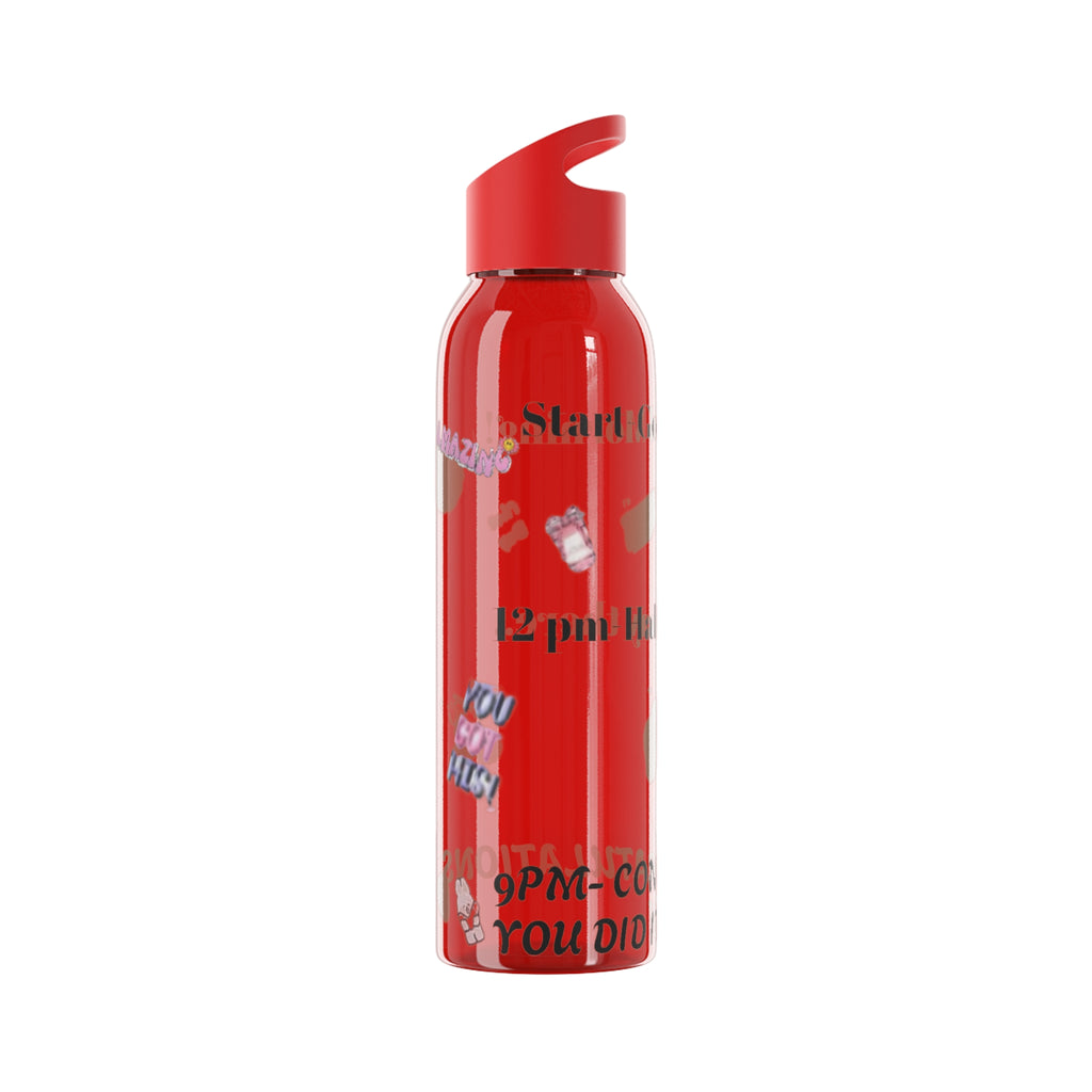 Motivational Sky Water Bottle — 'You Can Do This' Progress Time-Marker Bottle 21.9 oz