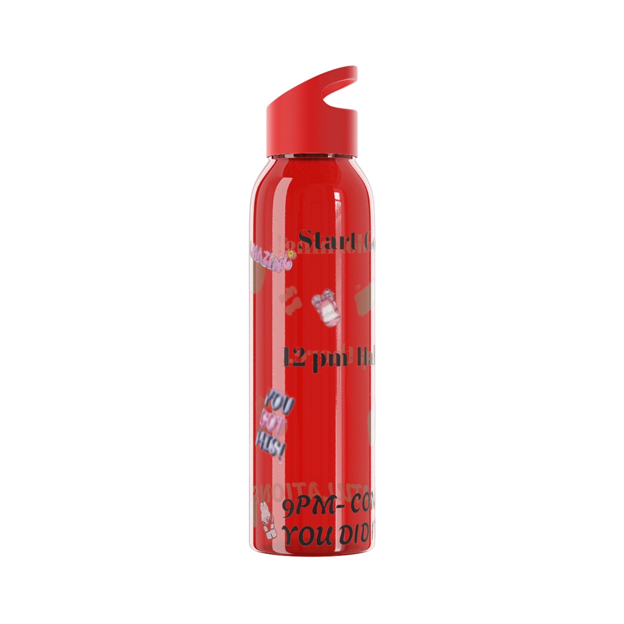 Motivational Sky Water Bottle — 'You Can Do This' Progress Time-Marker Bottle 21.9 oz