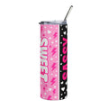 Sweet Sassy 20oz Stainless Steel Tumbler — Pink Hearts & Lightning Design