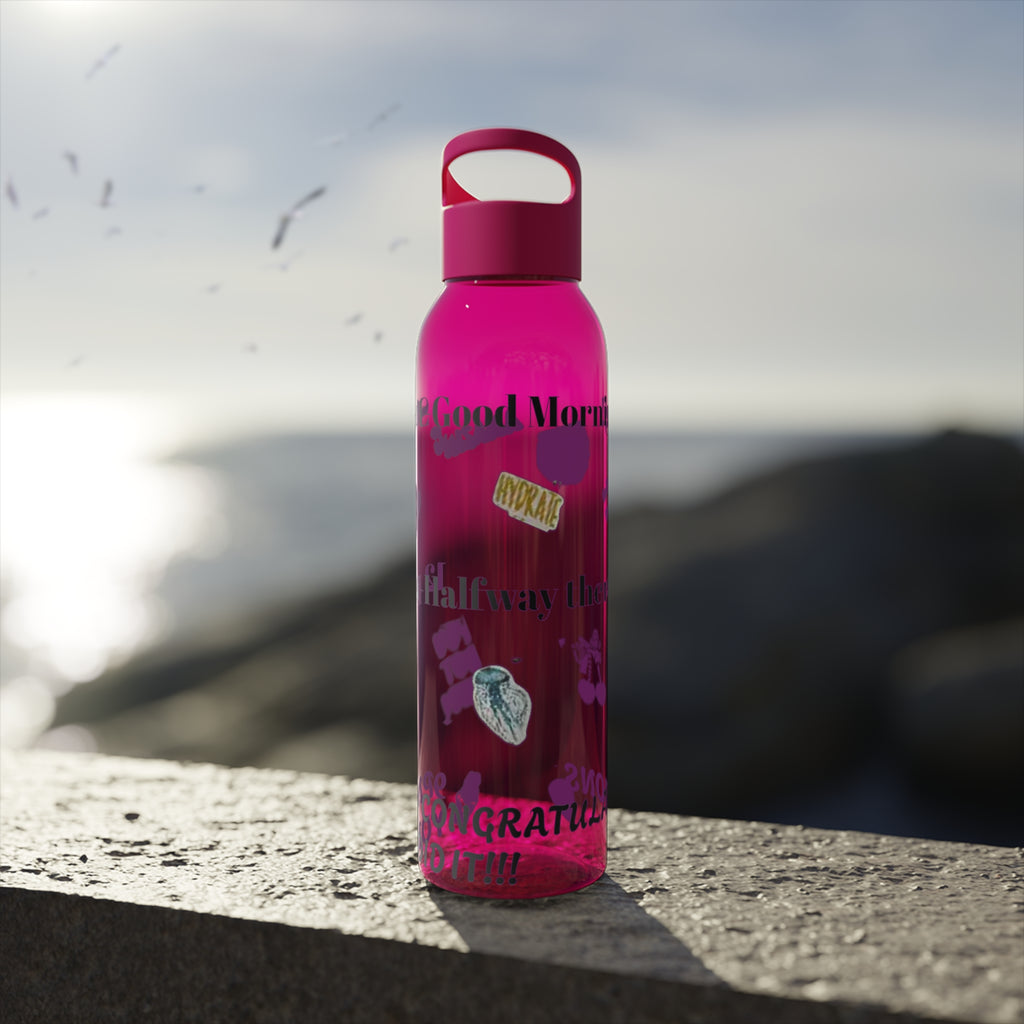 Motivational Sky Water Bottle — 'You Can Do This' Progress Time-Marker Bottle 21.9 oz