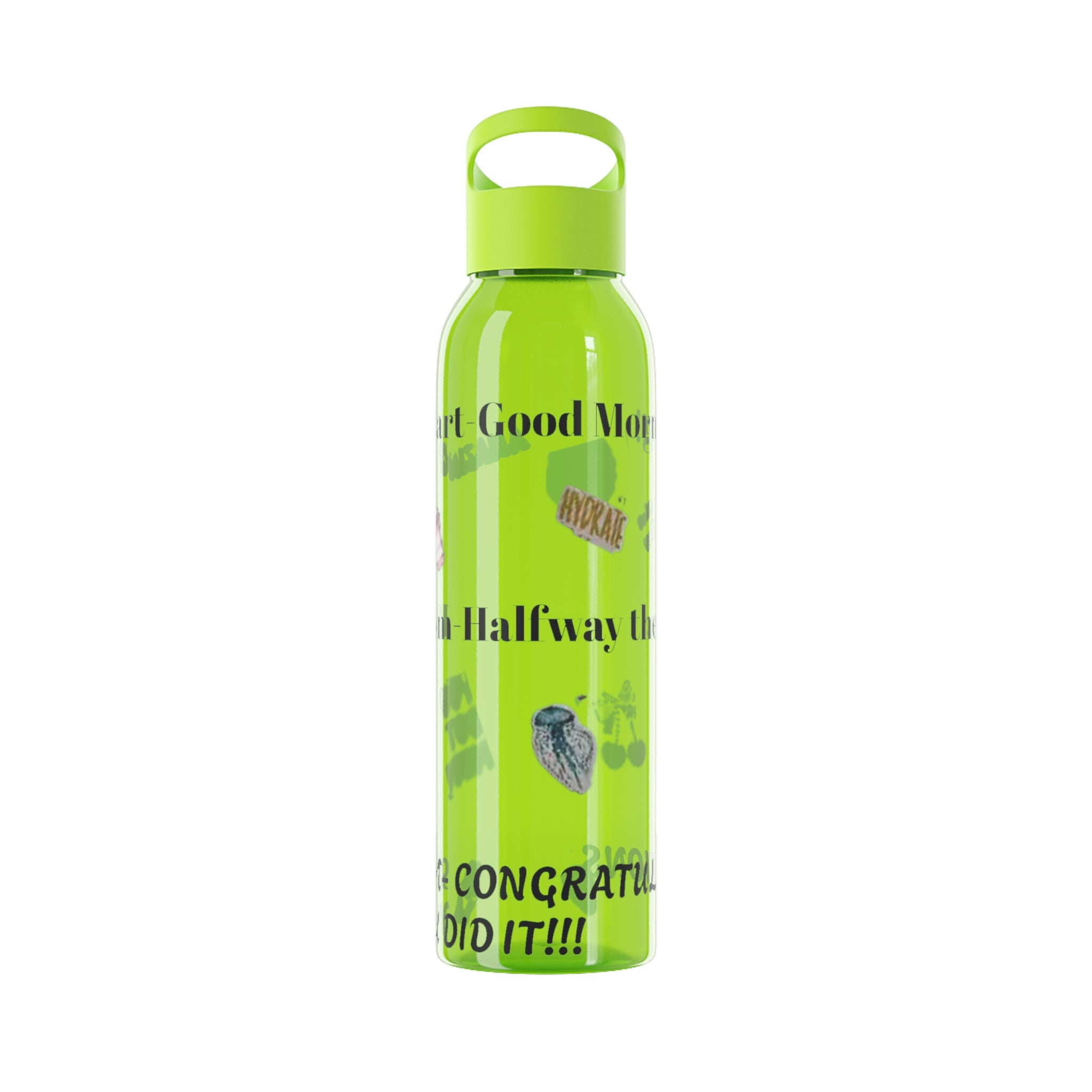 Motivational Sky Water Bottle — 'You Can Do This' Progress Time-Marker Bottle 21.9 oz