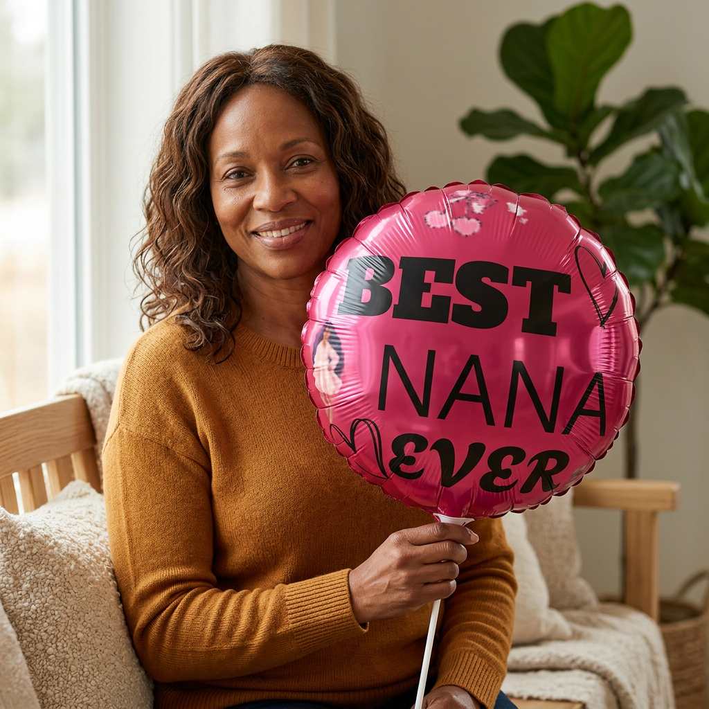 Best Nana Ever Balloon – 11" Round/Heart-Shaped "Love You" Foil Balloon
