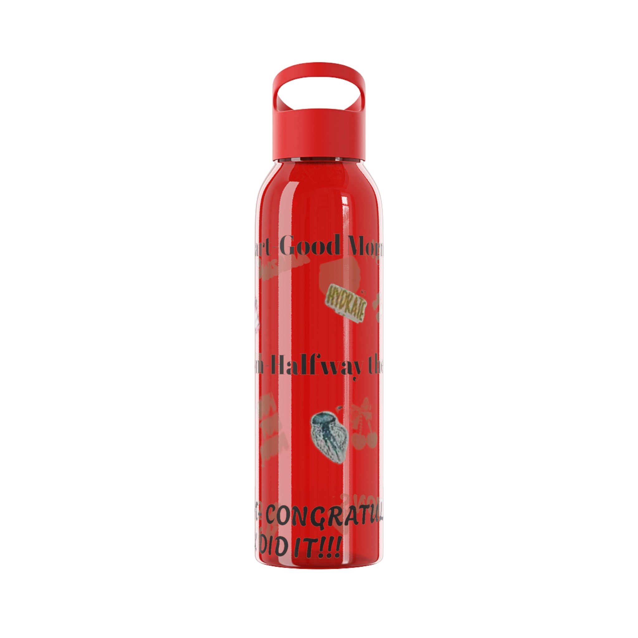 Motivational Sky Water Bottle — 'You Can Do This' Progress Time-Marker Bottle 21.9 oz