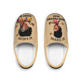 Be Strong, Be Badass Women’s Indoor Slippers — Floral Afro Portrait Comfort
