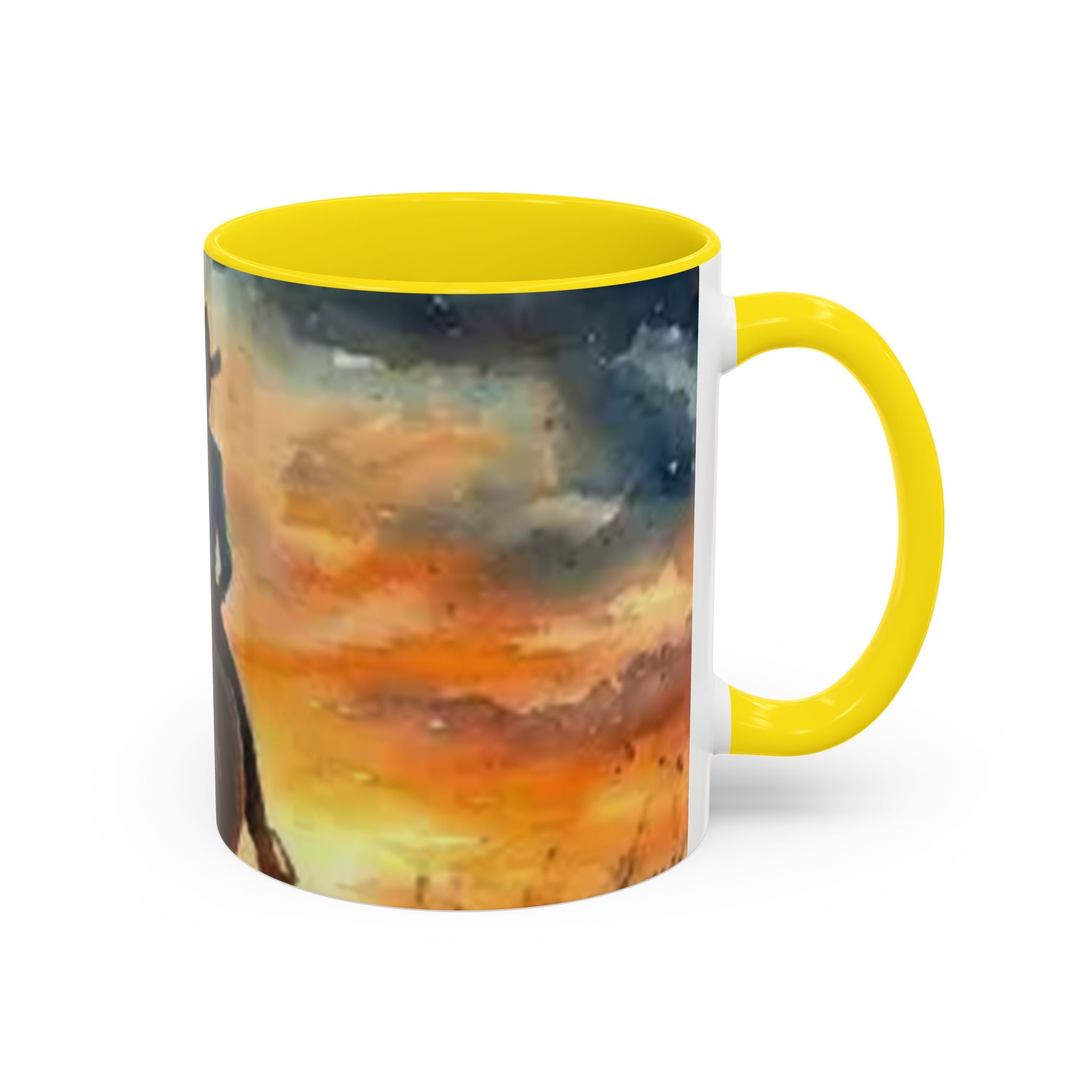 Cowgirl Sunset Coffee Mug — Horseback Rider Accent Mug (11/15 oz)