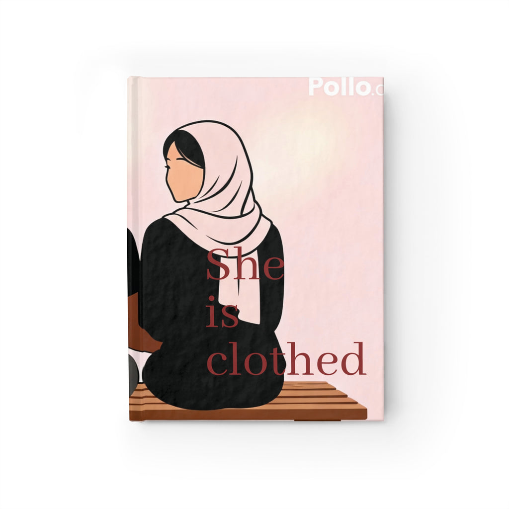 Journal — "She Is Clothed" Inspirational Ruled Notebook (With Strength & Dignity)