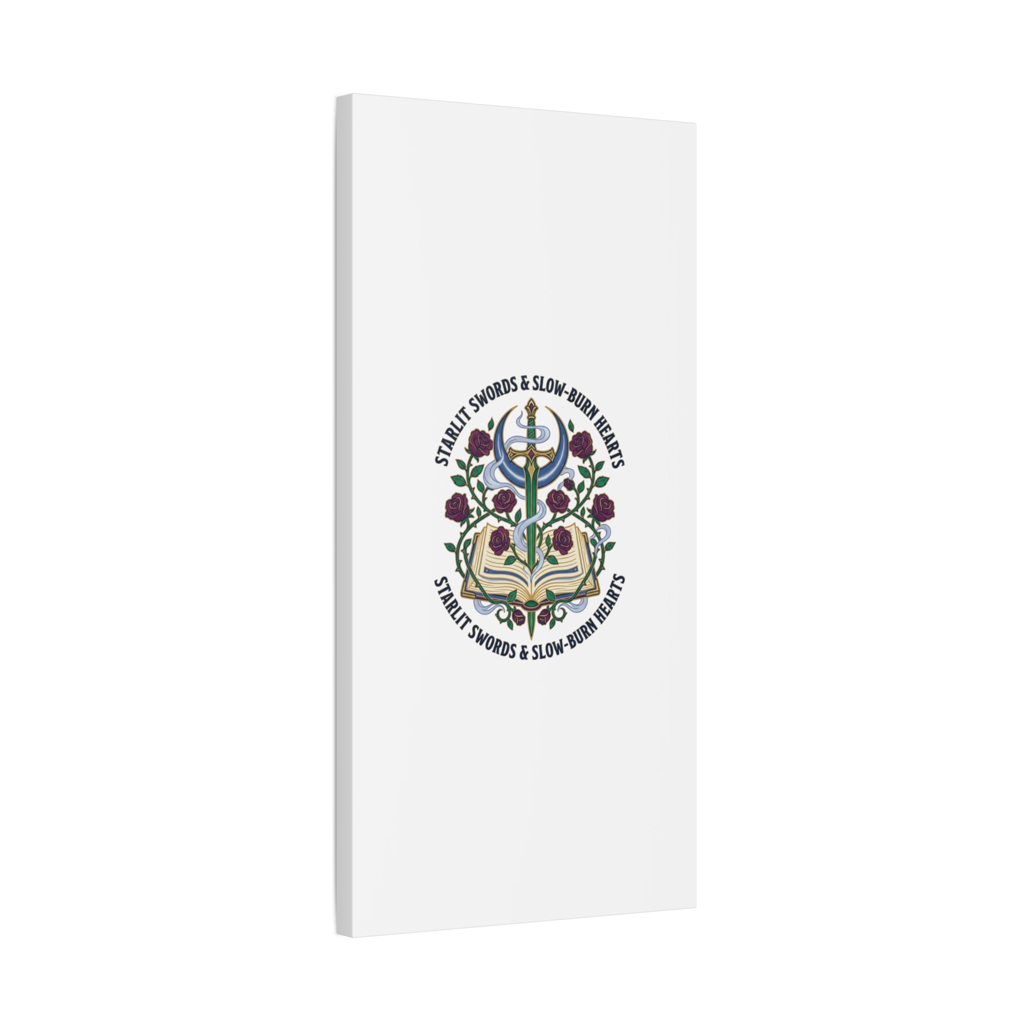 Starlit Swords & Slow‑Burn Hearts Canvas | Romantasy, Book Lover Art