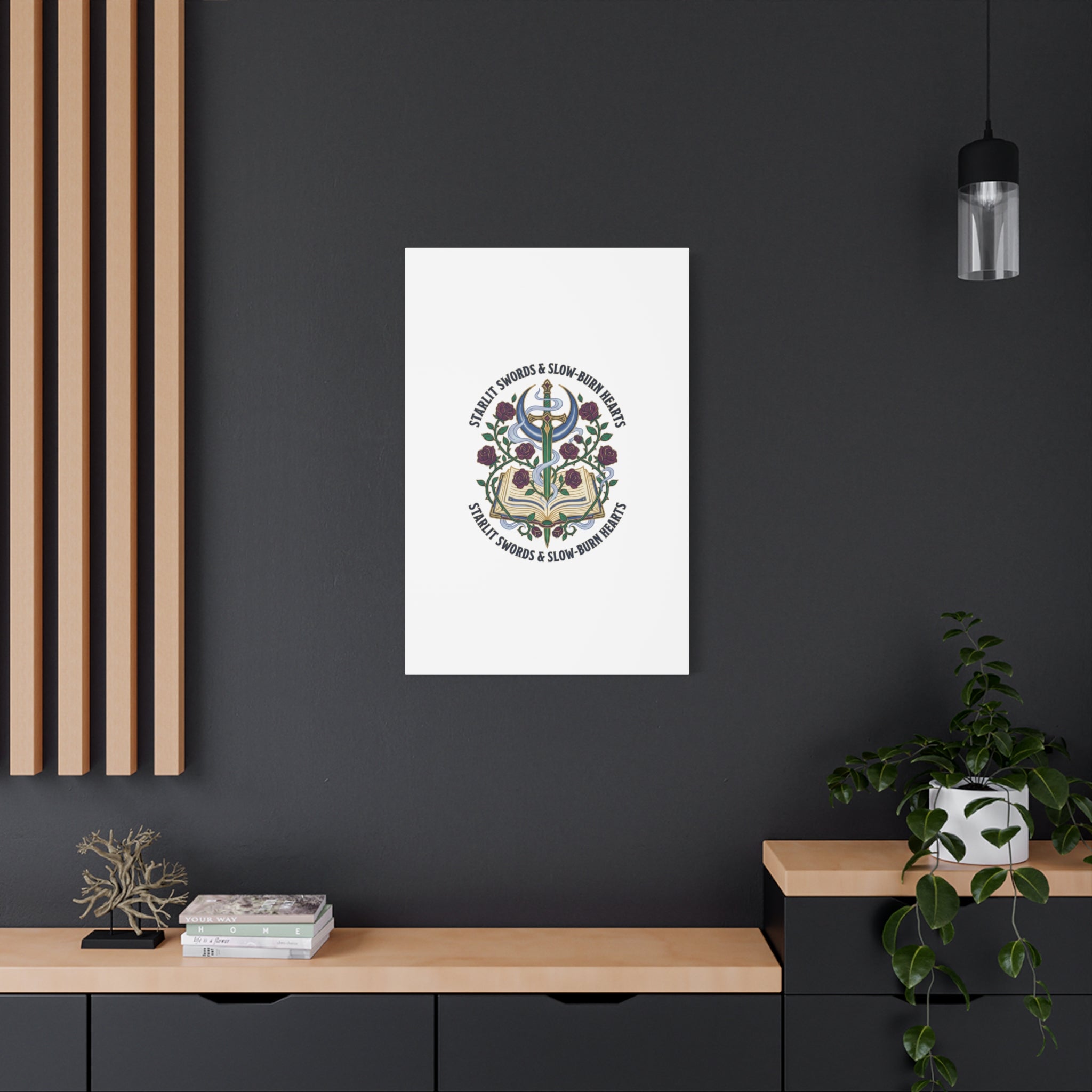 Starlit Swords & Slow‑Burn Hearts Canvas | Romantasy, Book Lover Art