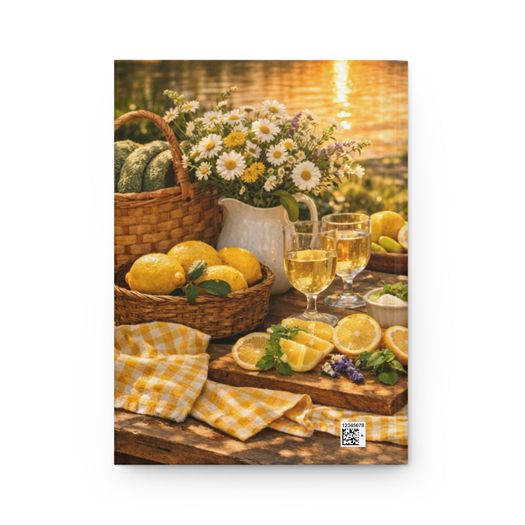 Hardcover Journal — "It's Summer" Lemonade Picnic Notebook