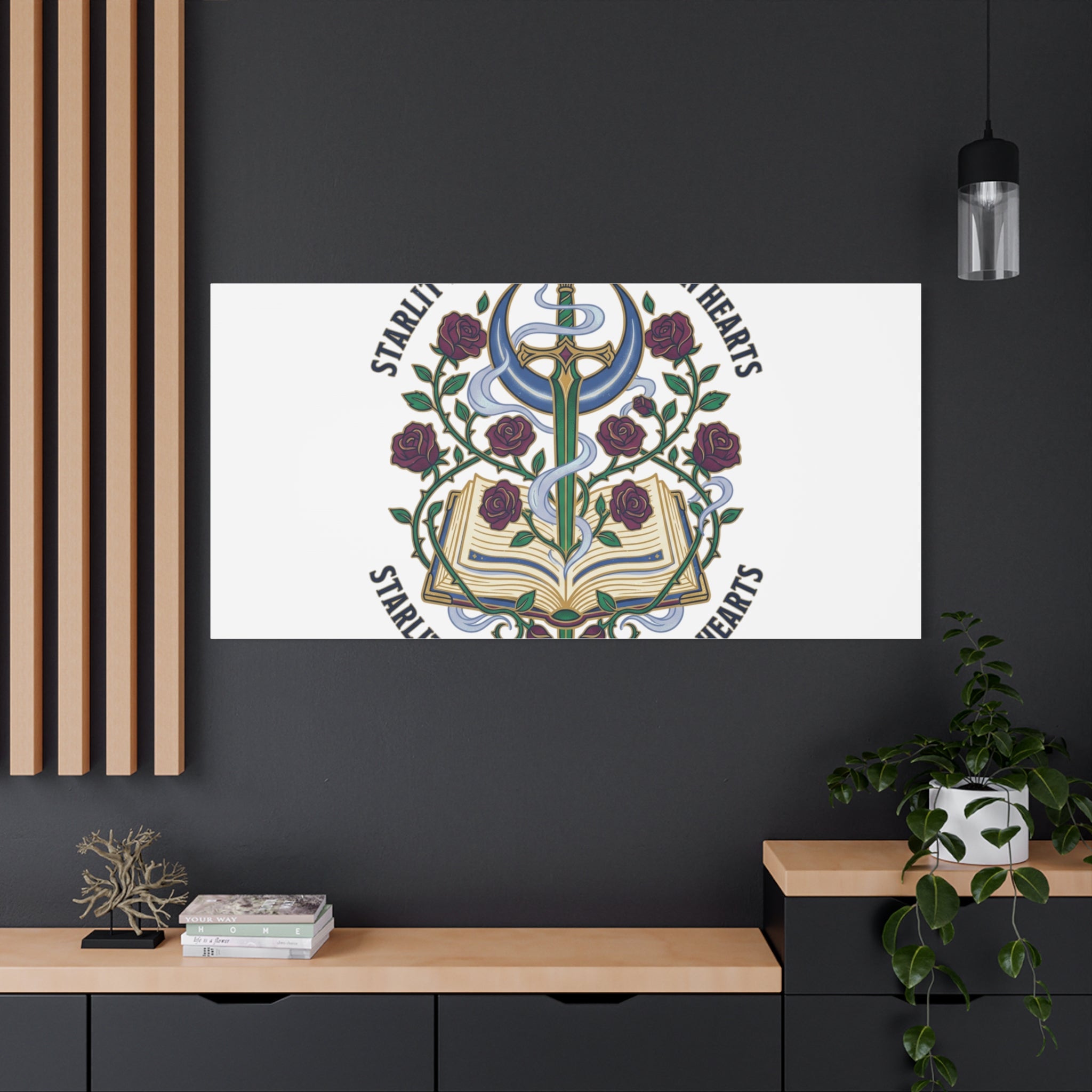 Starlit Swords & Slow‑Burn Hearts Canvas | Romantasy, Book Lover Art