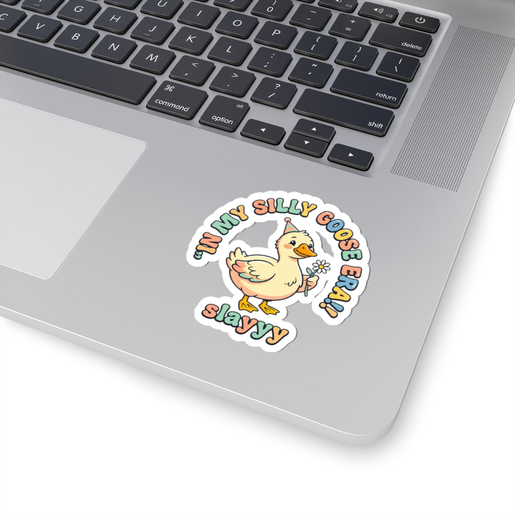 Silly Goose Cute Meme Sticker | wholesome goose, pastel vintage