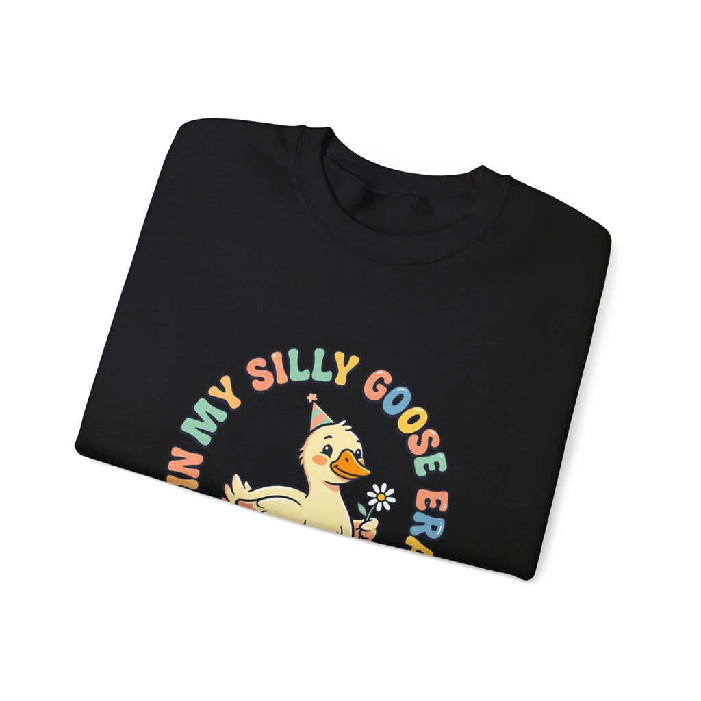 silly goose, vintage duckling crewneck Sweatshirt | wholesome meme, cute animal pun