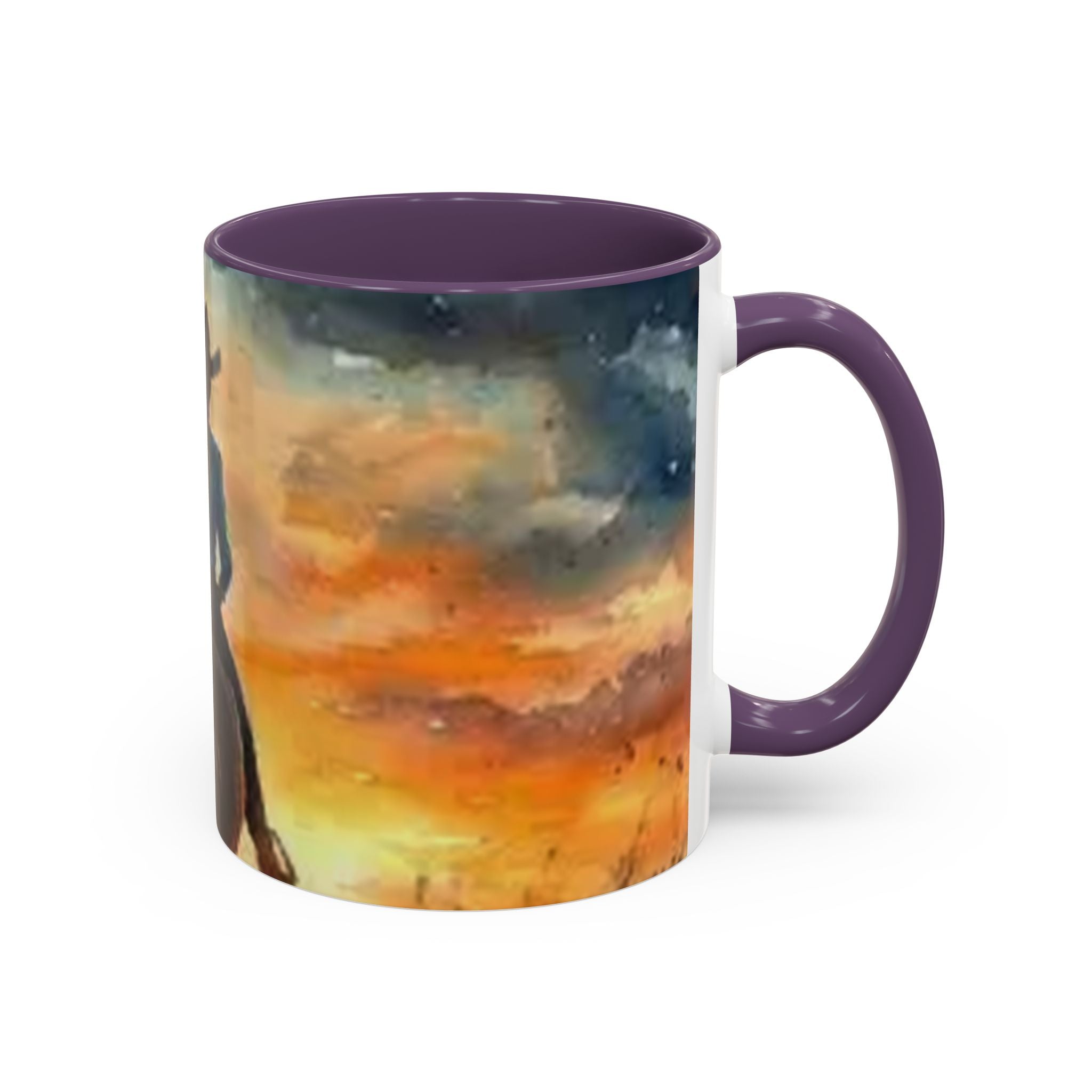 Cowgirl Sunset Coffee Mug — Horseback Rider Accent Mug (11/15 oz)