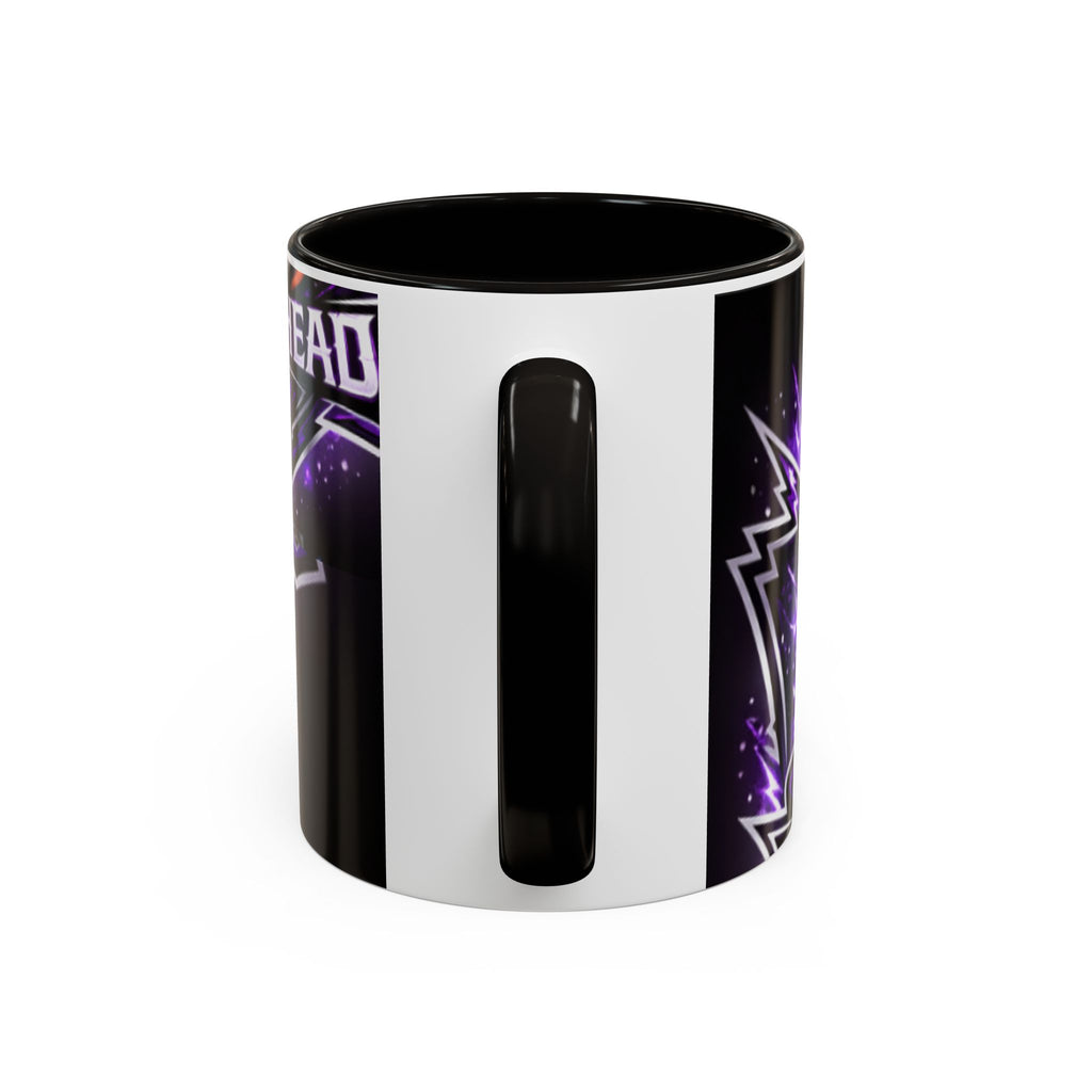 Bald Headed Gamer Purple Lightning Coffee Mug (11oz/15oz)