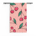 Cherry Breeze Sheer Curtain — Pink Cherry Pattern Window Panel