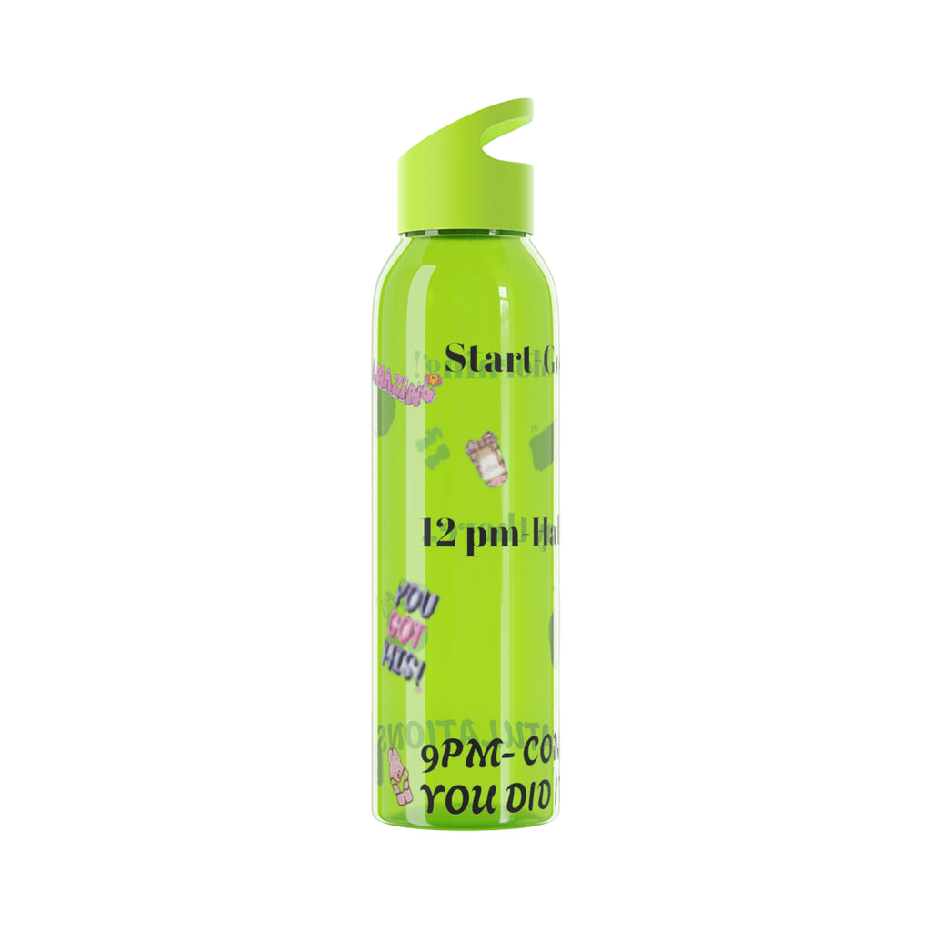 Motivational Sky Water Bottle — 'You Can Do This' Progress Time-Marker Bottle 21.9 oz