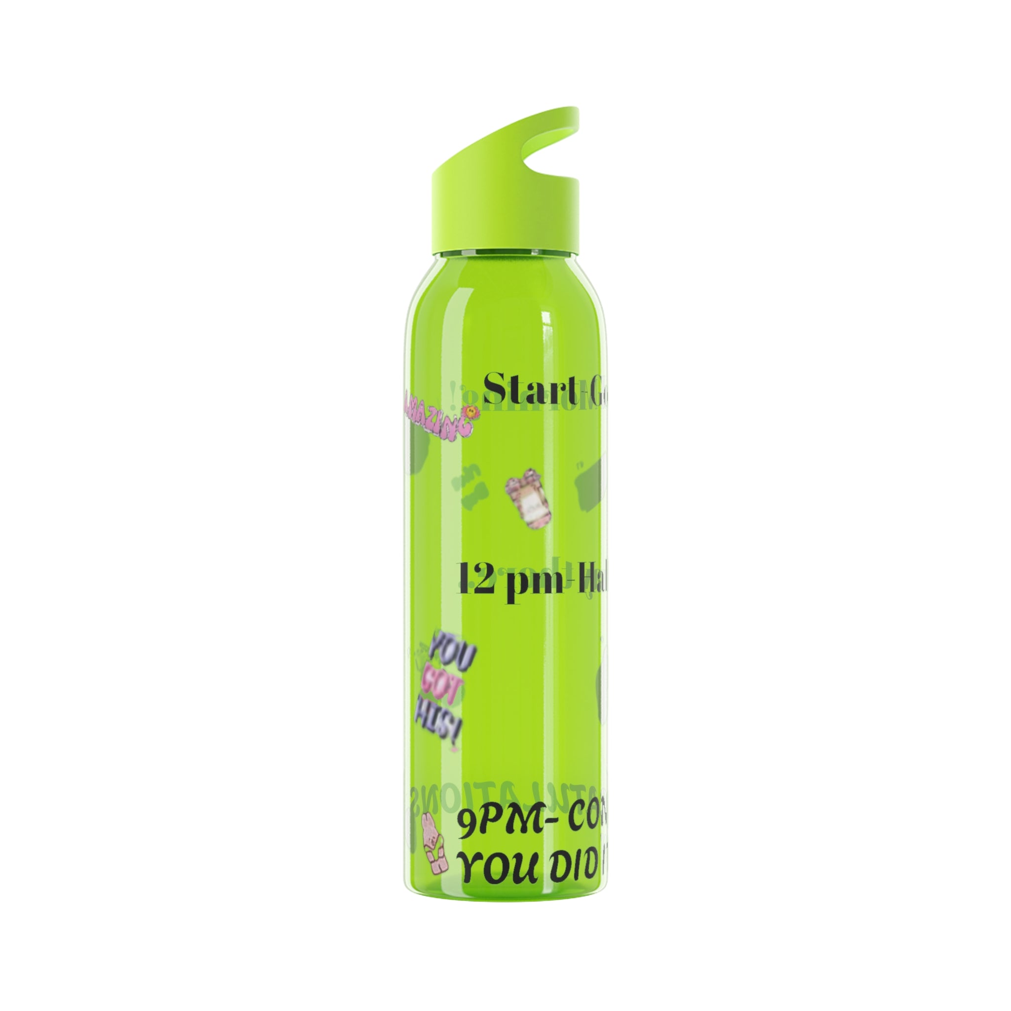 Motivational Sky Water Bottle — 'You Can Do This' Progress Time-Marker Bottle 21.9 oz