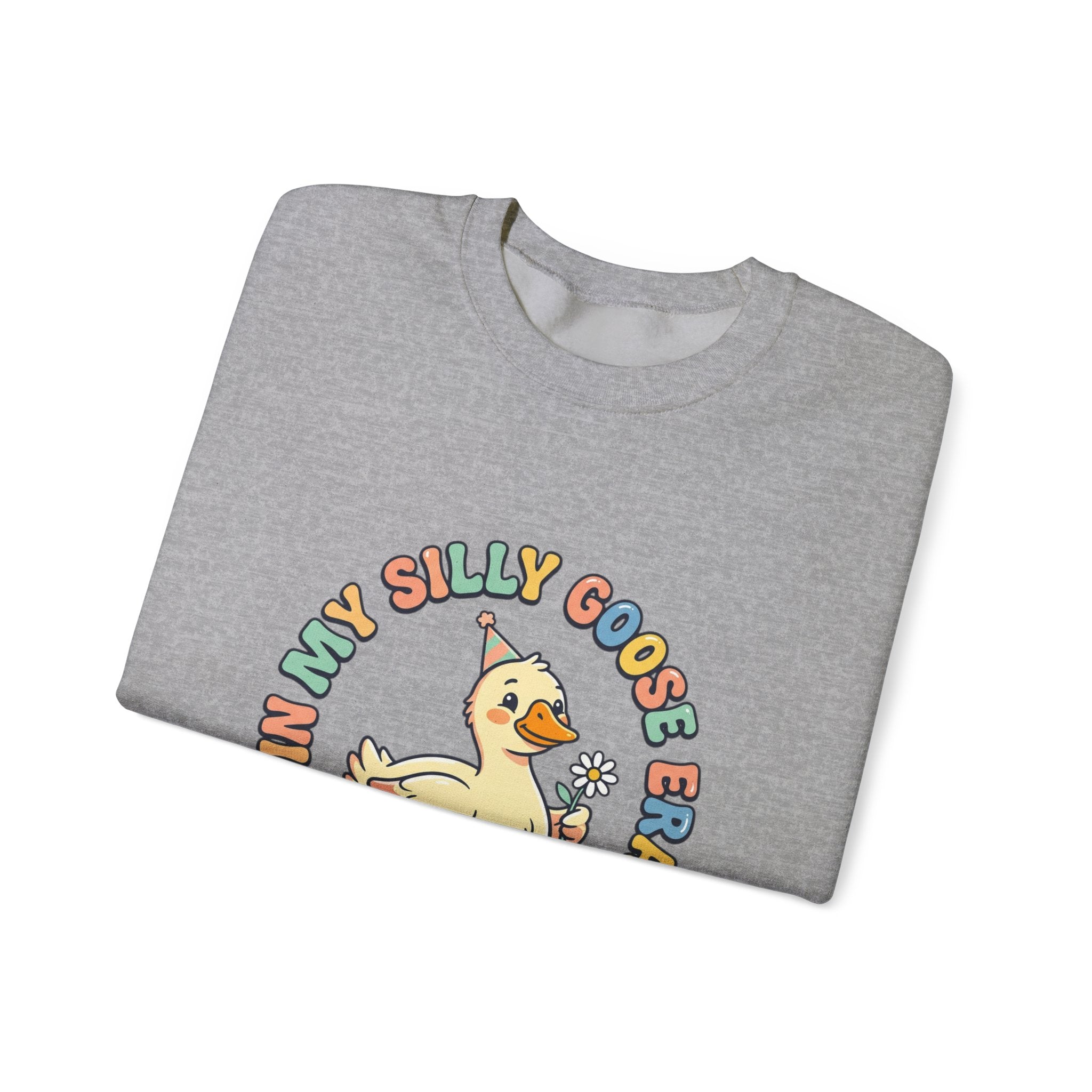 silly goose, vintage duckling crewneck Sweatshirt | wholesome meme, cute animal pun