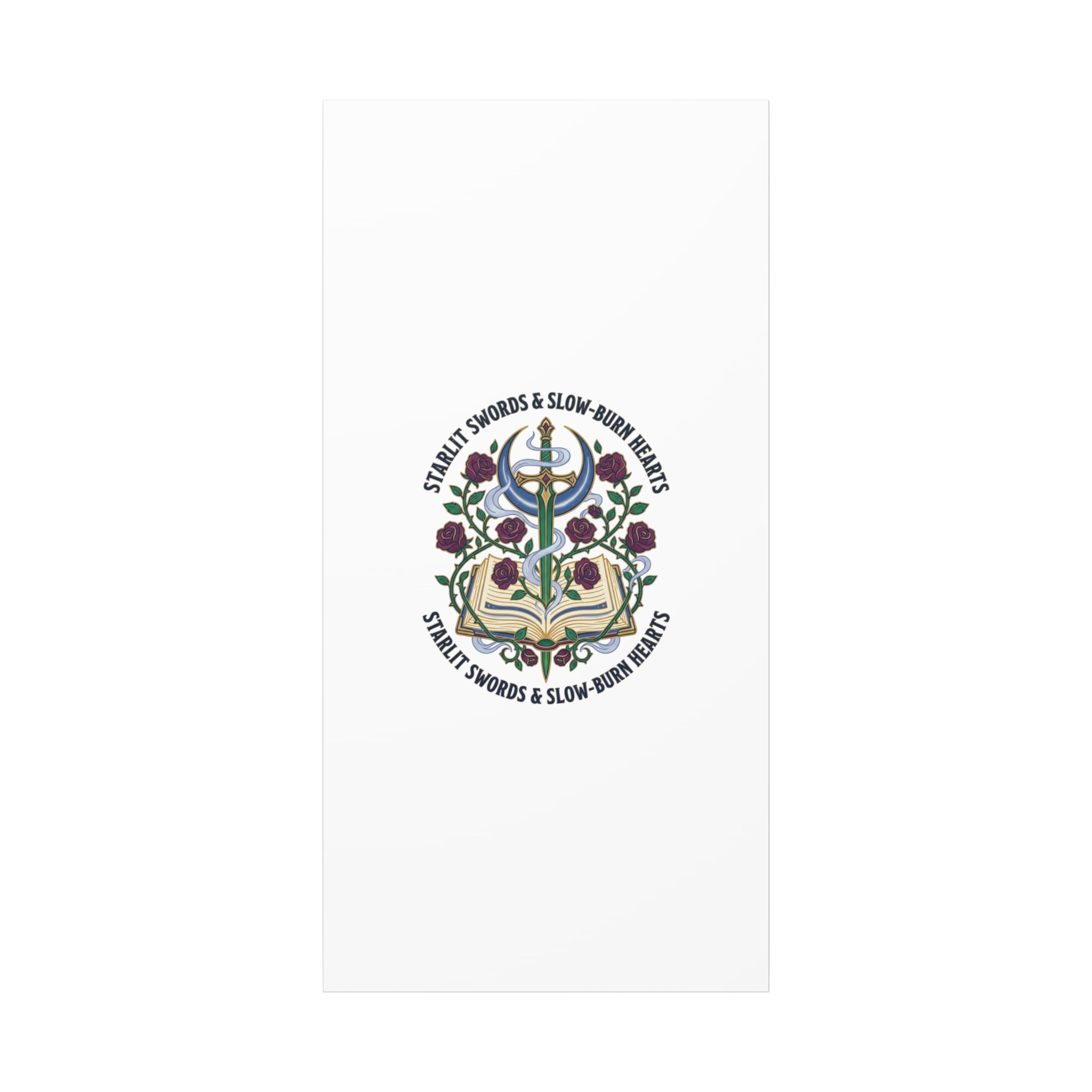 Starlit Swords & Slow‑Burn Hearts Canvas | Romantasy, Book Lover Art