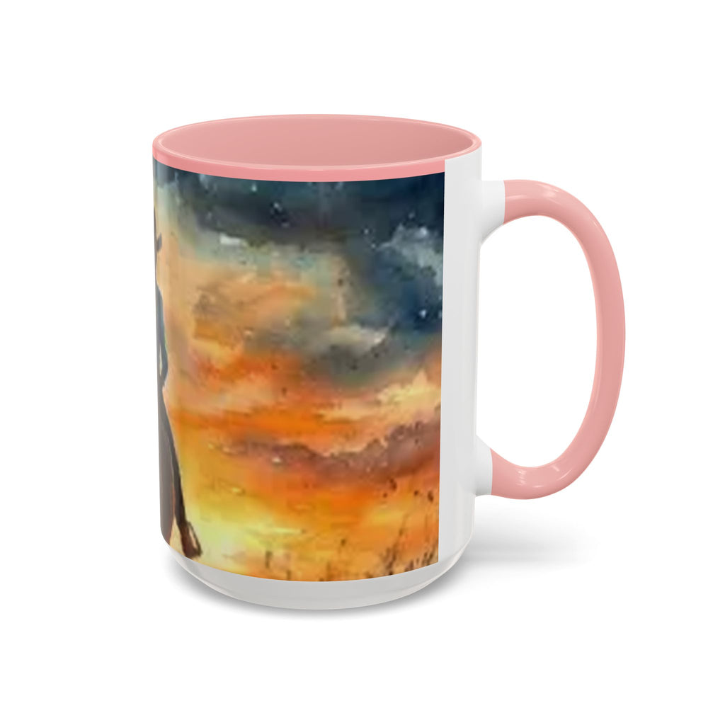 Cowgirl Sunset Coffee Mug — Horseback Rider Accent Mug (11/15 oz)