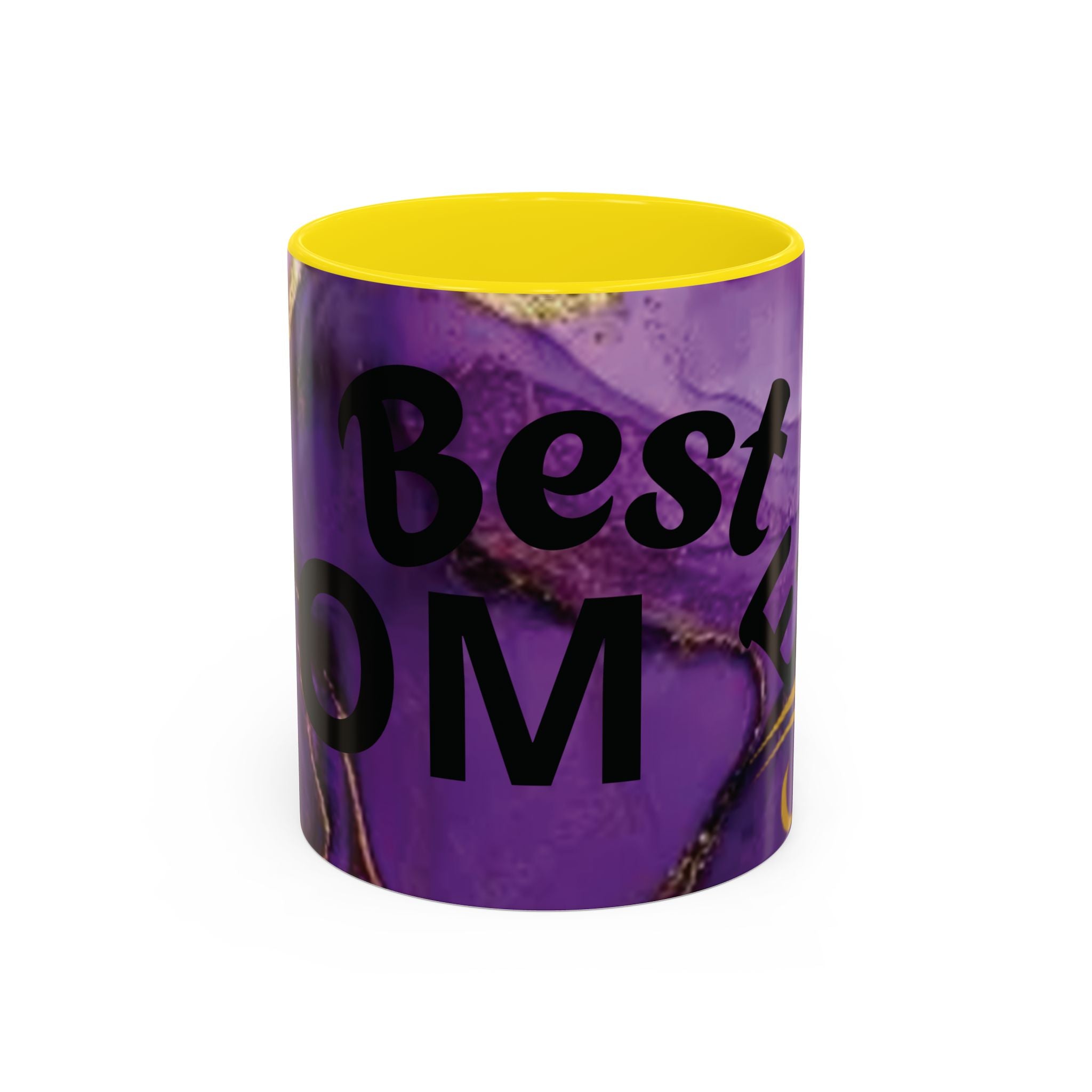 Best Mom Ever Accent Coffee Mug — Purple Floral Mother’s Day Gift (11/15oz)
