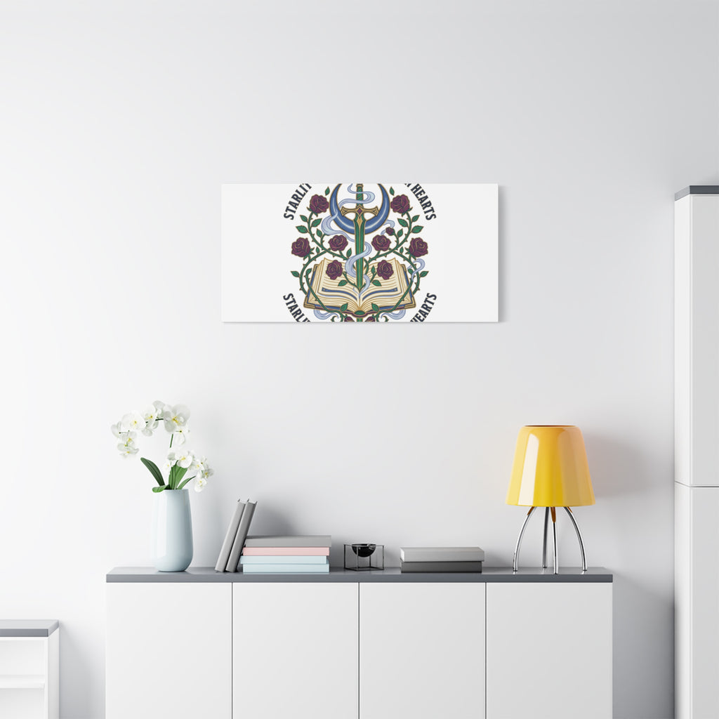 Starlit Swords & Slow‑Burn Hearts Canvas | Romantasy, Book Lover Art
