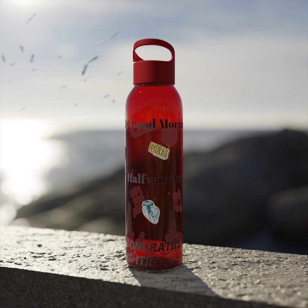 Motivational Sky Water Bottle — 'You Can Do This' Progress Time-Marker Bottle 21.9 oz