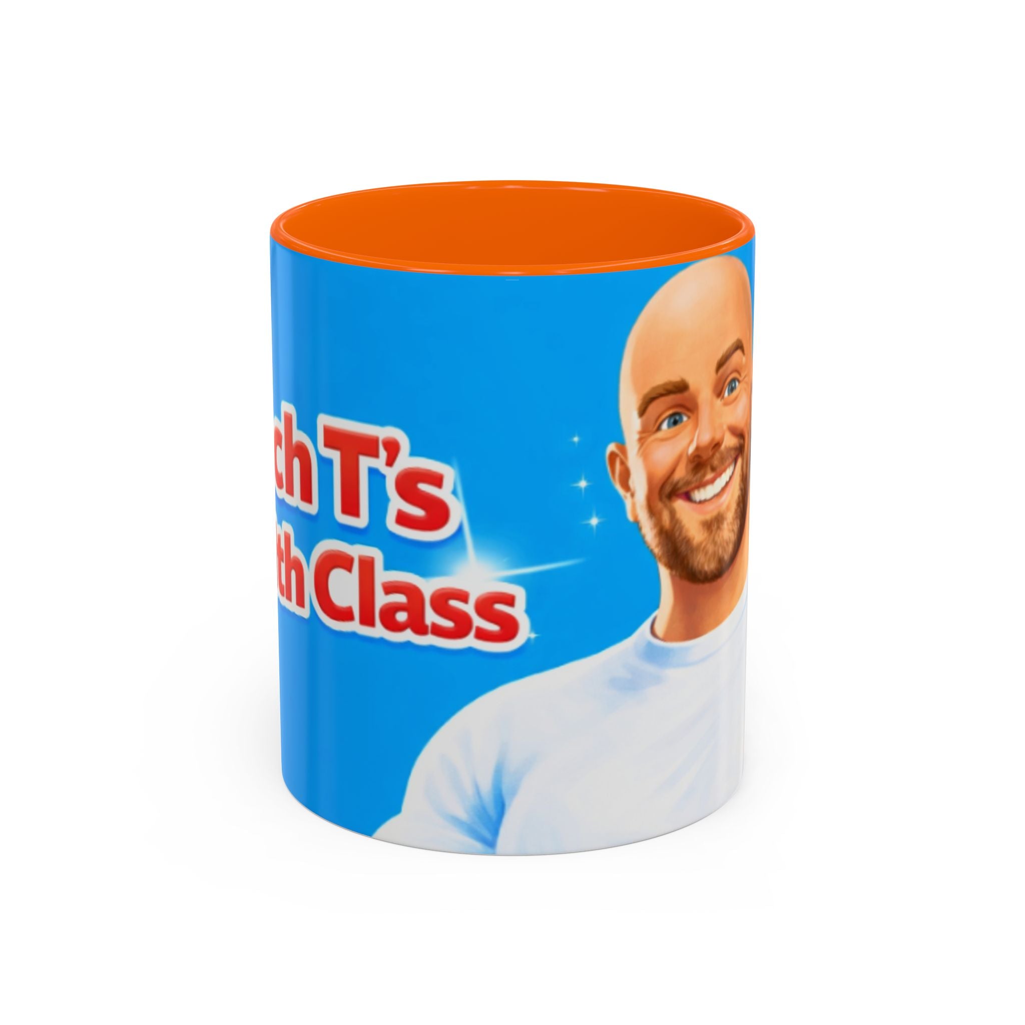 Funny 'Coach T's Top Class' Accent Coffee Mug – Motivational Gift for Coaches & Fans