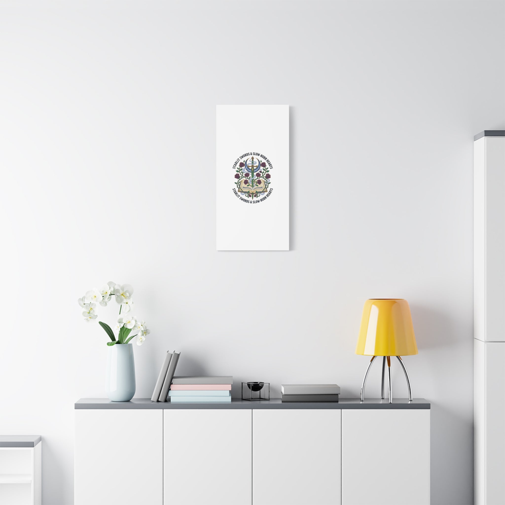 Starlit Swords & Slow‑Burn Hearts Canvas | Romantasy, Book Lover Art