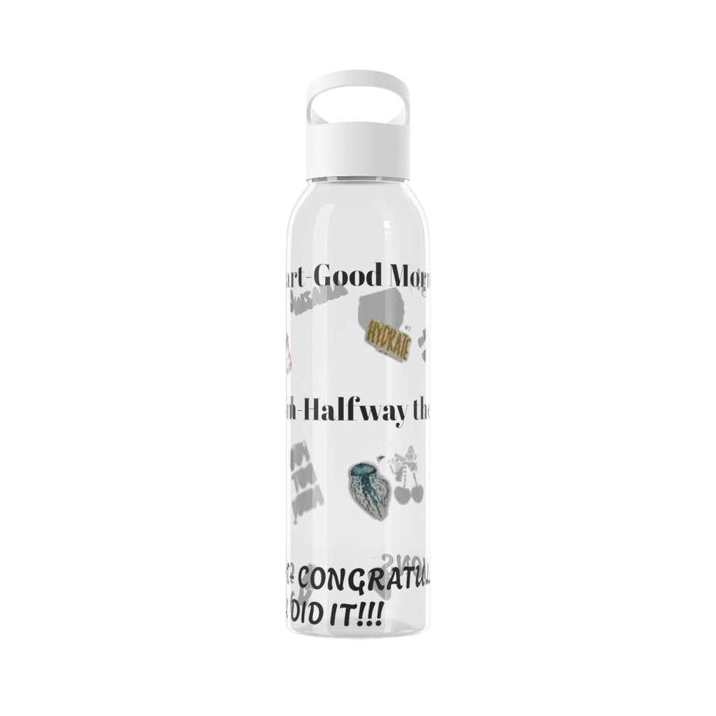 Motivational Sky Water Bottle — 'You Can Do This' Progress Time-Marker Bottle 21.9 oz