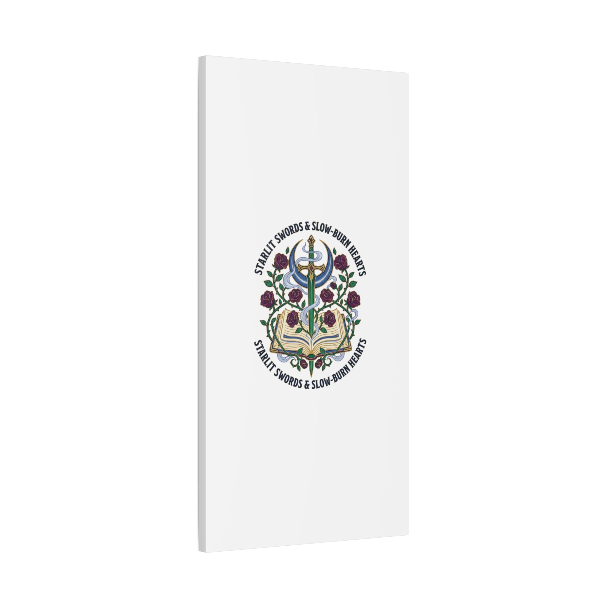 Starlit Swords & Slow‑Burn Hearts Canvas | Romantasy, Book Lover Art
