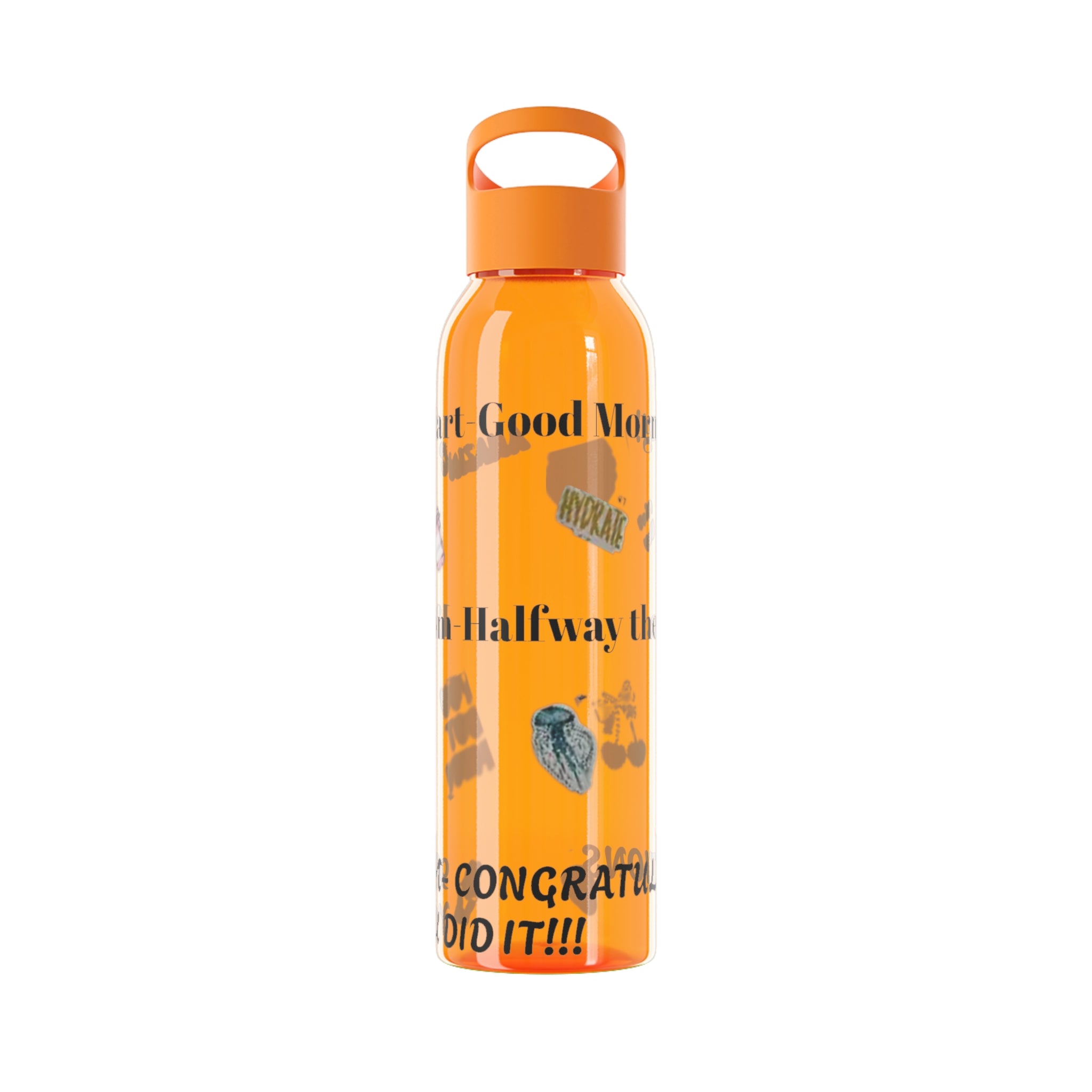 Motivational Sky Water Bottle — 'You Can Do This' Progress Time-Marker Bottle 21.9 oz