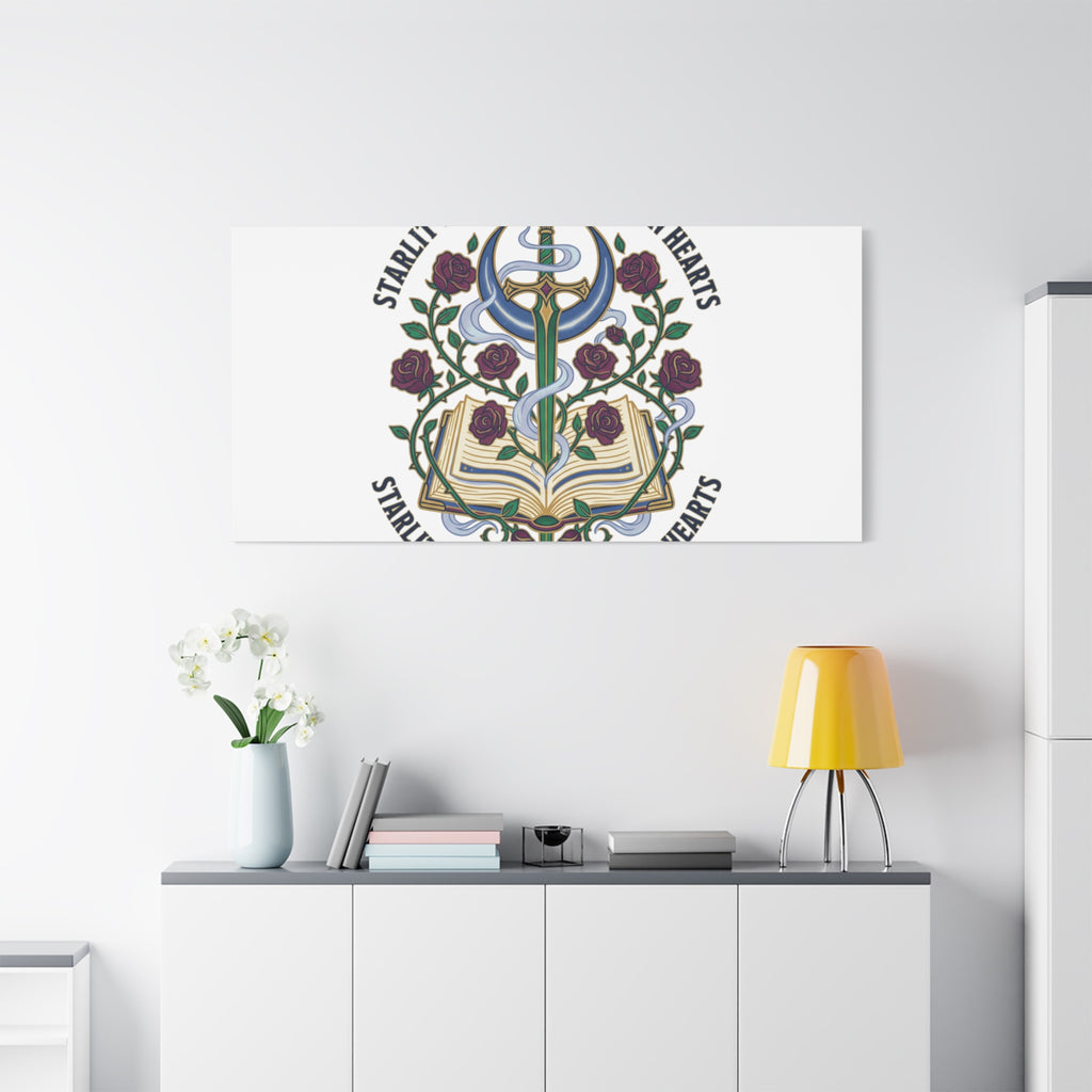 Starlit Swords & Slow‑Burn Hearts Canvas | Romantasy, Book Lover Art