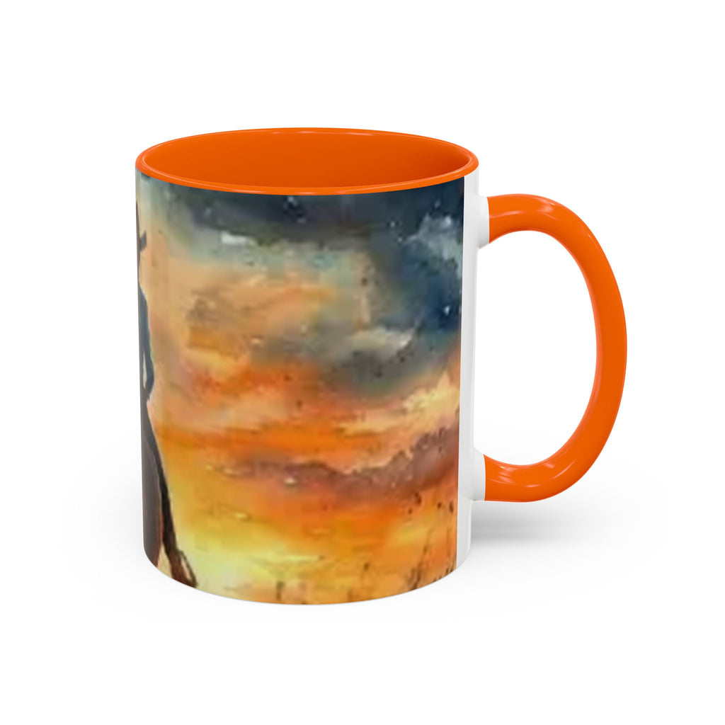 Cowgirl Sunset Coffee Mug — Horseback Rider Accent Mug (11/15 oz)