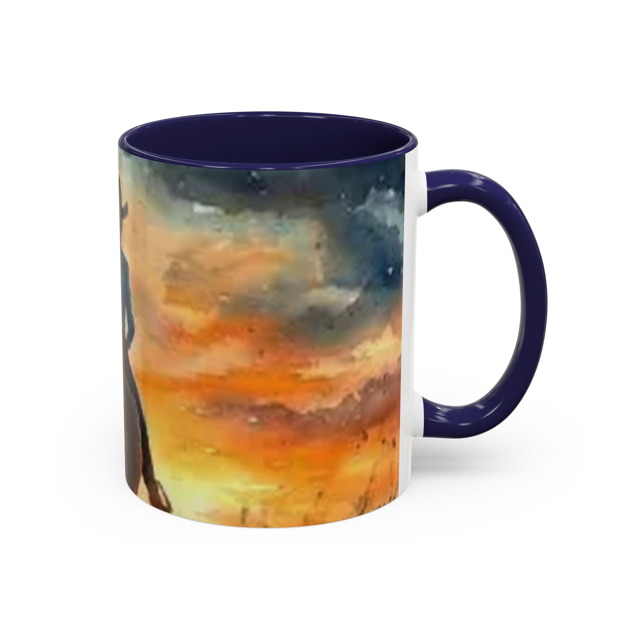 Cowgirl Sunset Coffee Mug — Horseback Rider Accent Mug (11/15 oz)