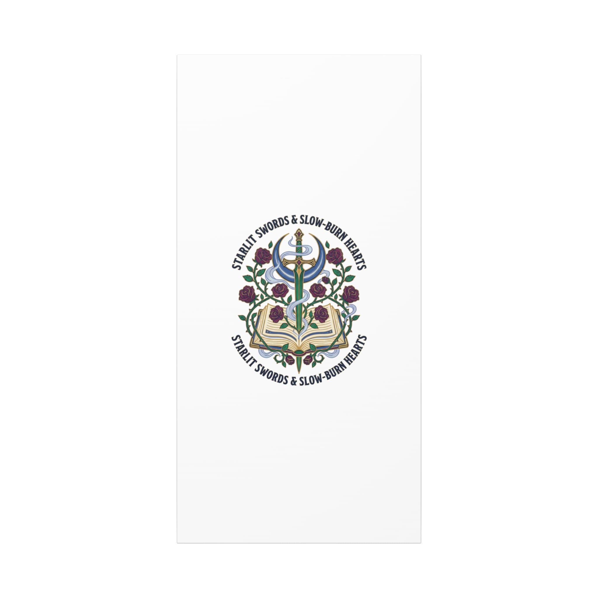Starlit Swords & Slow‑Burn Hearts Canvas | Romantasy, Book Lover Art