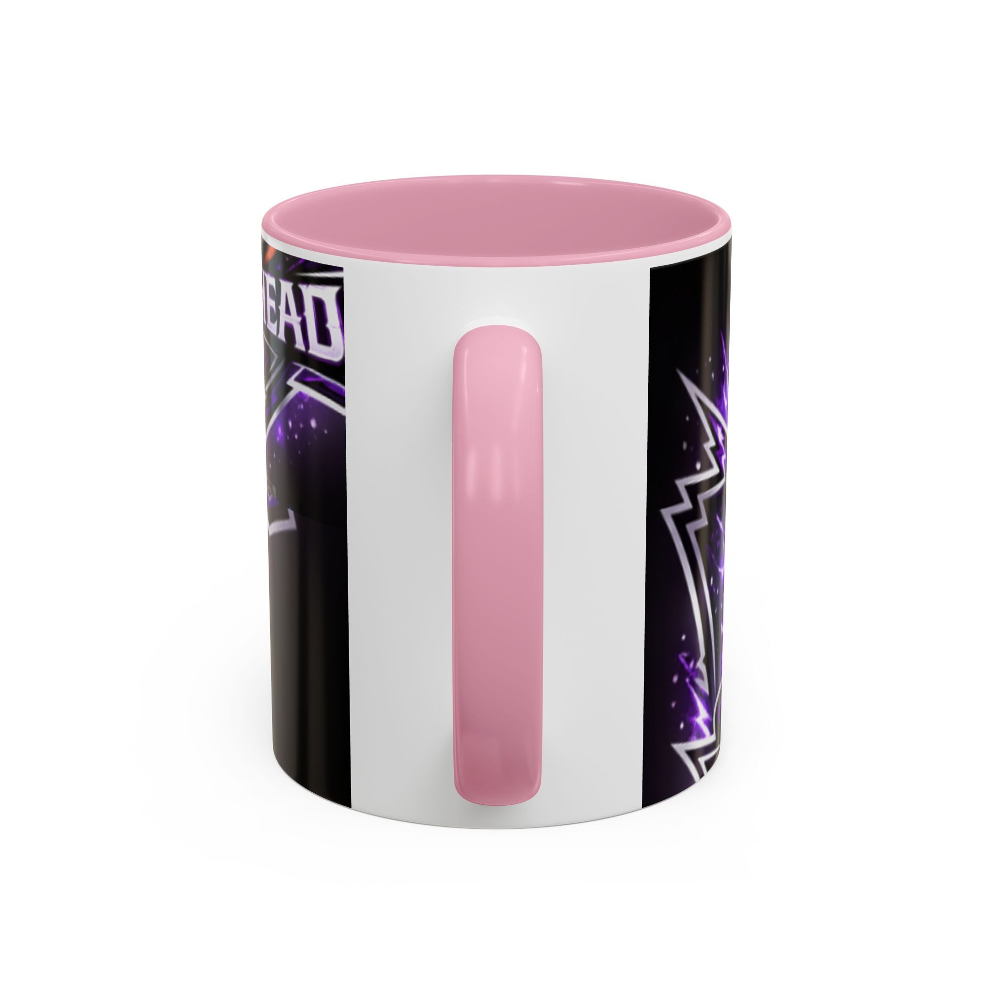 Bald Headed Gamer Purple Lightning Coffee Mug (11oz/15oz)