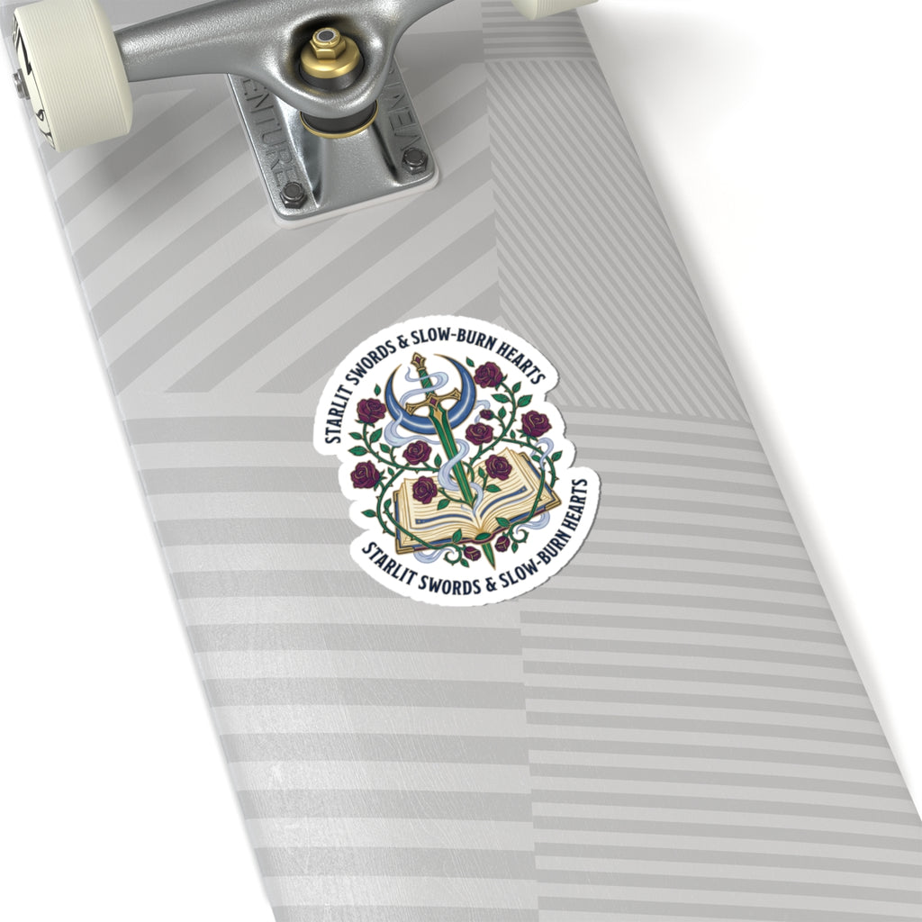 Starlit Swords & Slow‑Burn Hearts Kiss-Cut Stickers | Romantasy, Book Lover