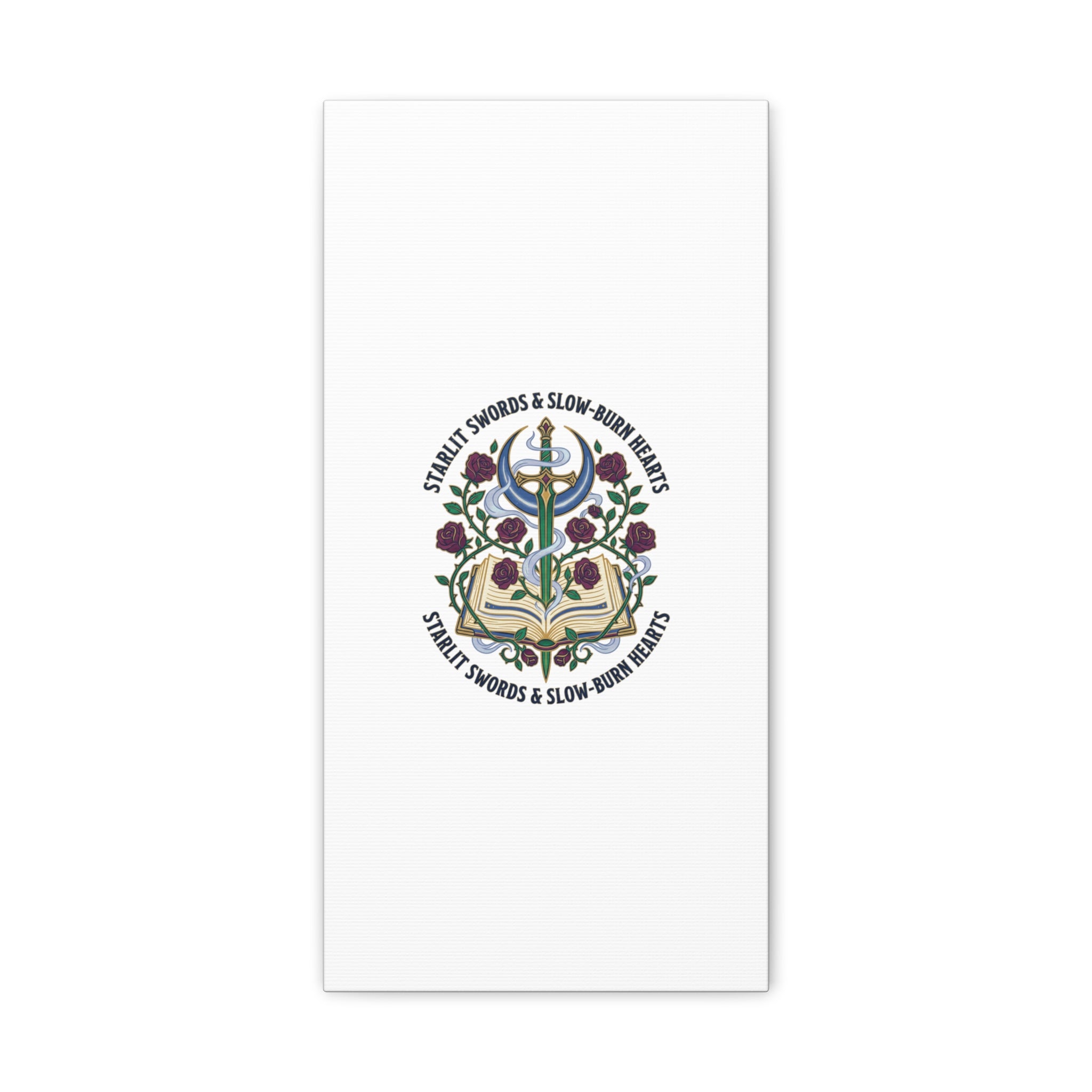 Starlit Swords & Slow‑Burn Hearts Canvas | Romantasy, Book Lover Art