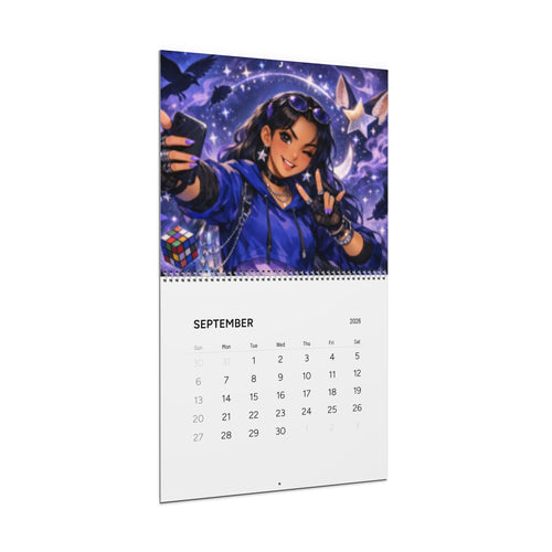 2026 Kawaii Anime Art Wall Calendar — Cute Girls Monthly Planner