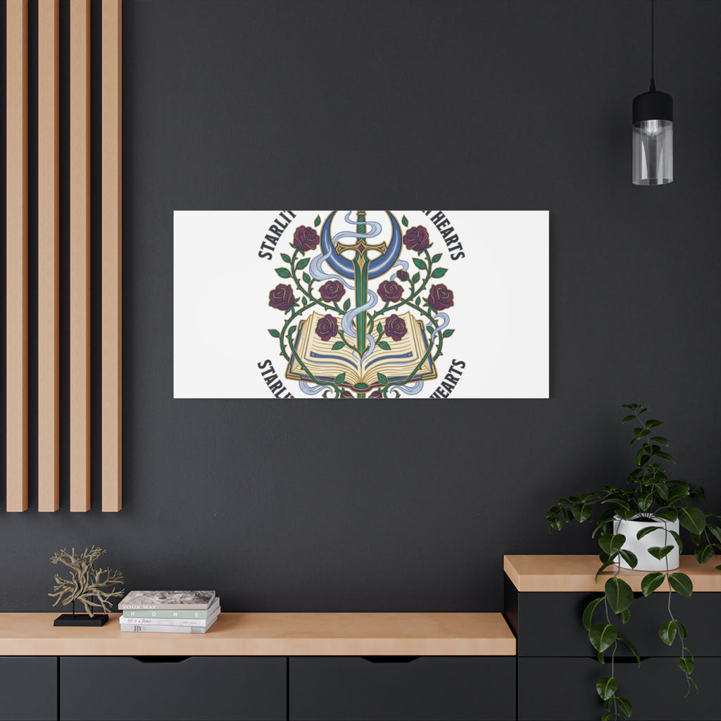 Starlit Swords & Slow‑Burn Hearts Canvas | Romantasy, Book Lover Art
