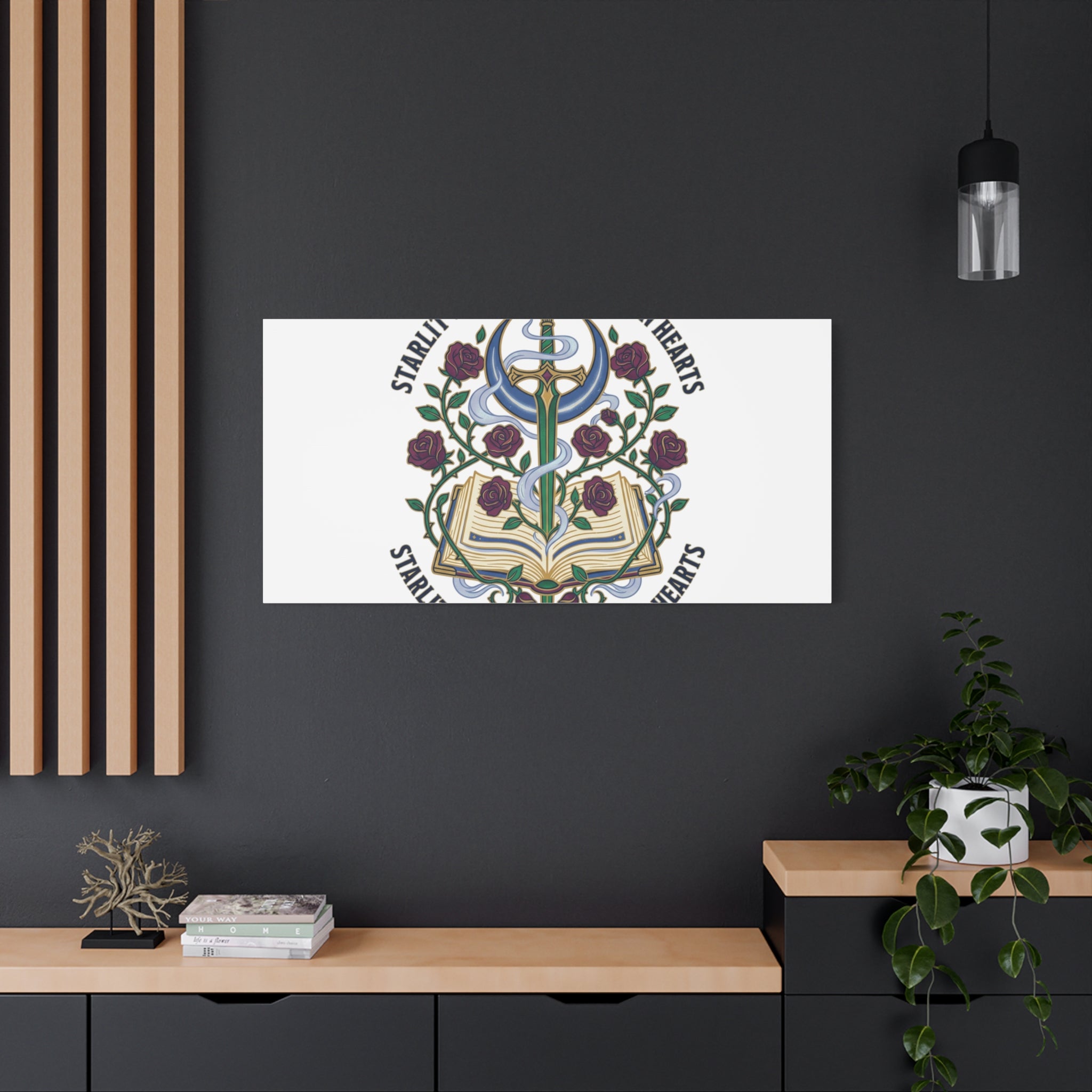 Starlit Swords & Slow‑Burn Hearts Canvas | Romantasy, Book Lover Art